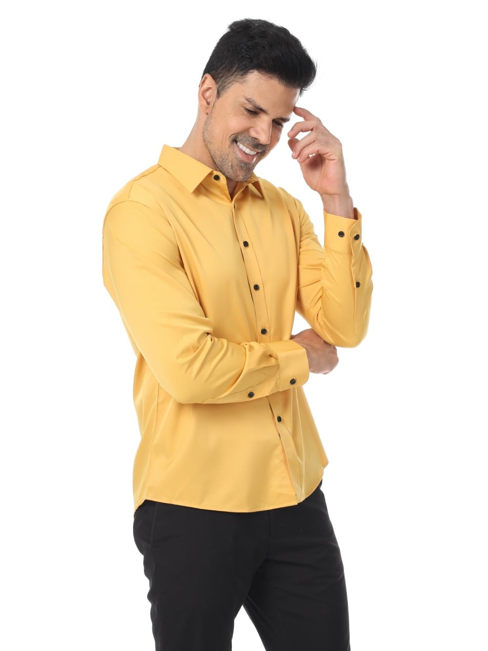 Men's Long Sleeve Dress Shirts - Stretch Wrinkle Free Button Down Shirt for Business, Wedding & Formal Wear - Regular Fit - Perfect for Office, Interviews and Special Occasions