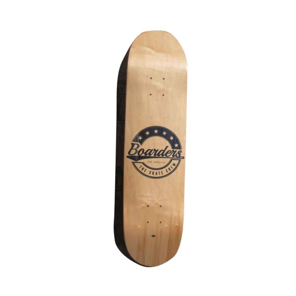 Premium Natural Maple Wood Skateboard Deck - Boarders Star Crest for Street & Park Riding | Durable & Lightweight for Skaters of All Levels