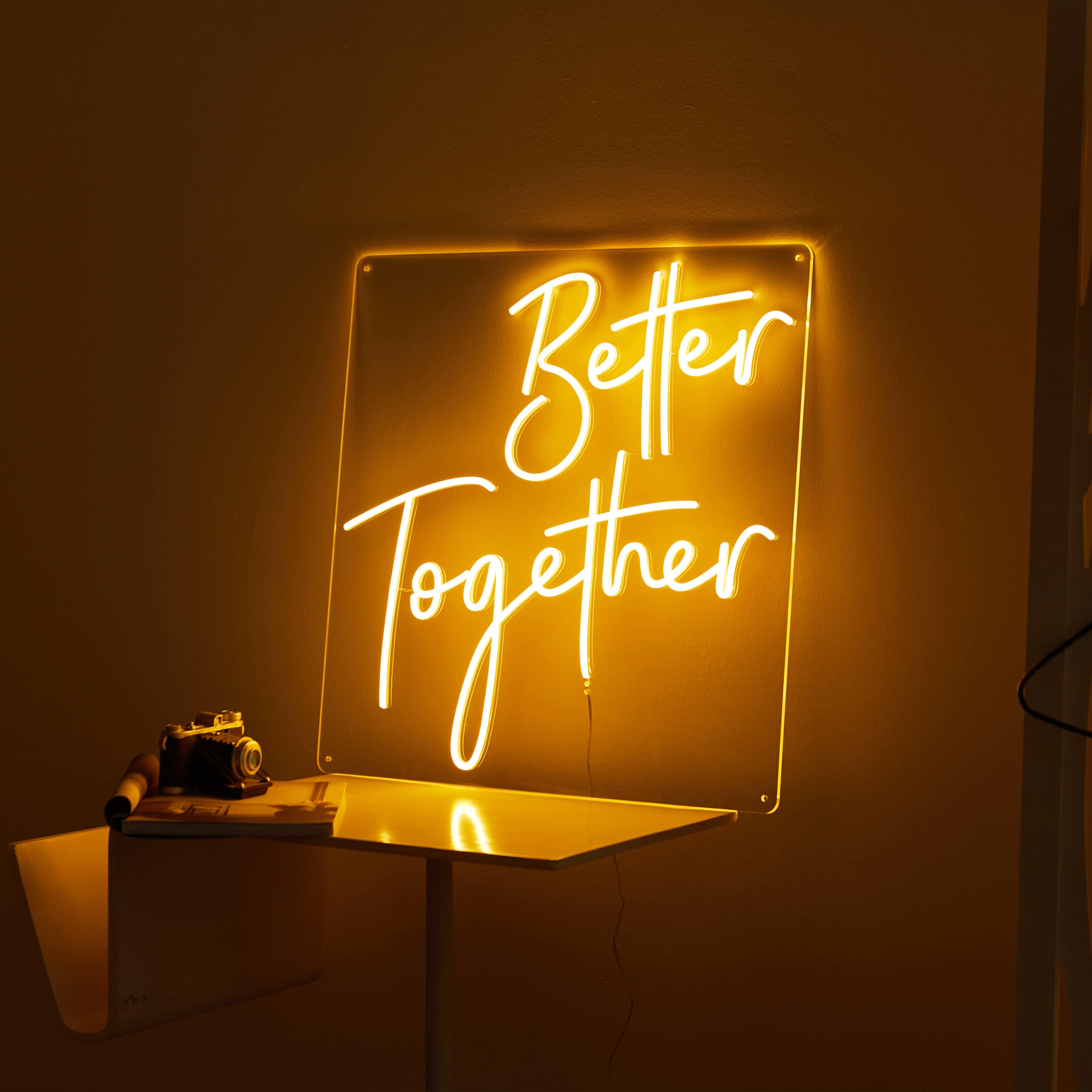 Customizable EASETIME Better Together Neon Sign - Wedding, Birthday, Party Decor - Romantic Valentine's Day Gift & Room Decoration for Couples, Home, Bar, Cafe