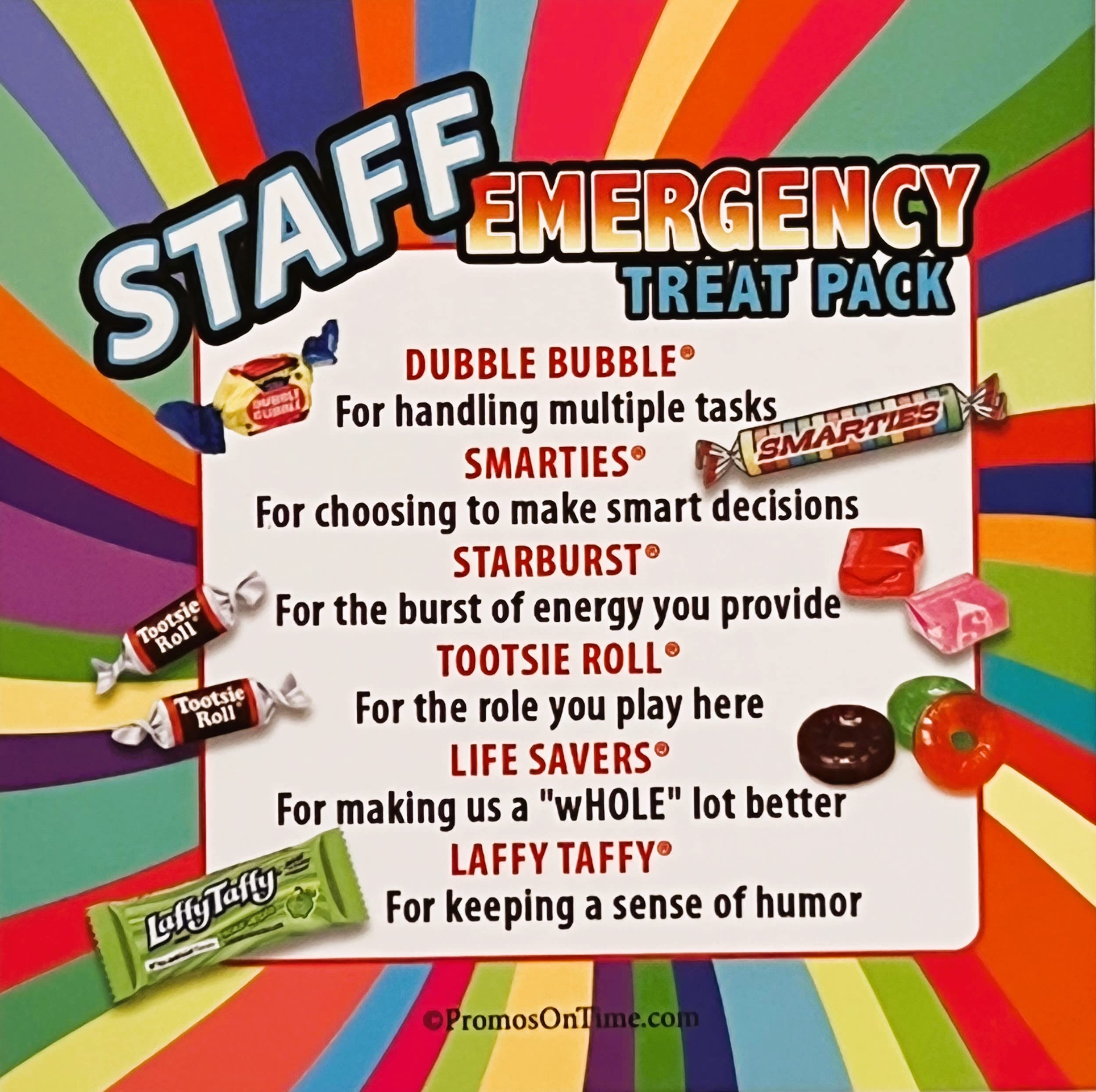 100-Piece Staff Emergency Treat Pack - Employee Appreciation Gift Bags for Office, Corporate Events & Team Building
