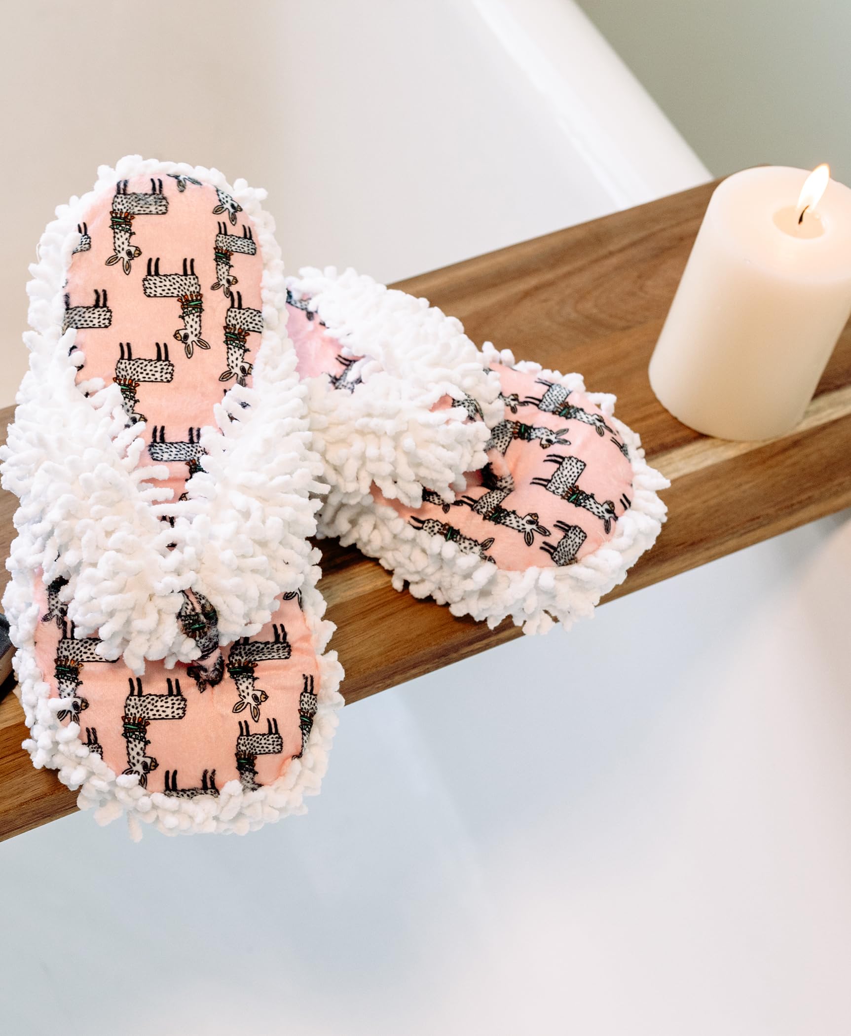 Cozy Women's & Girls' Fuzzy Spa Flip-Flop Slippers - Soft House Shoes for Relaxation at Home, Bathroom & Lounge
