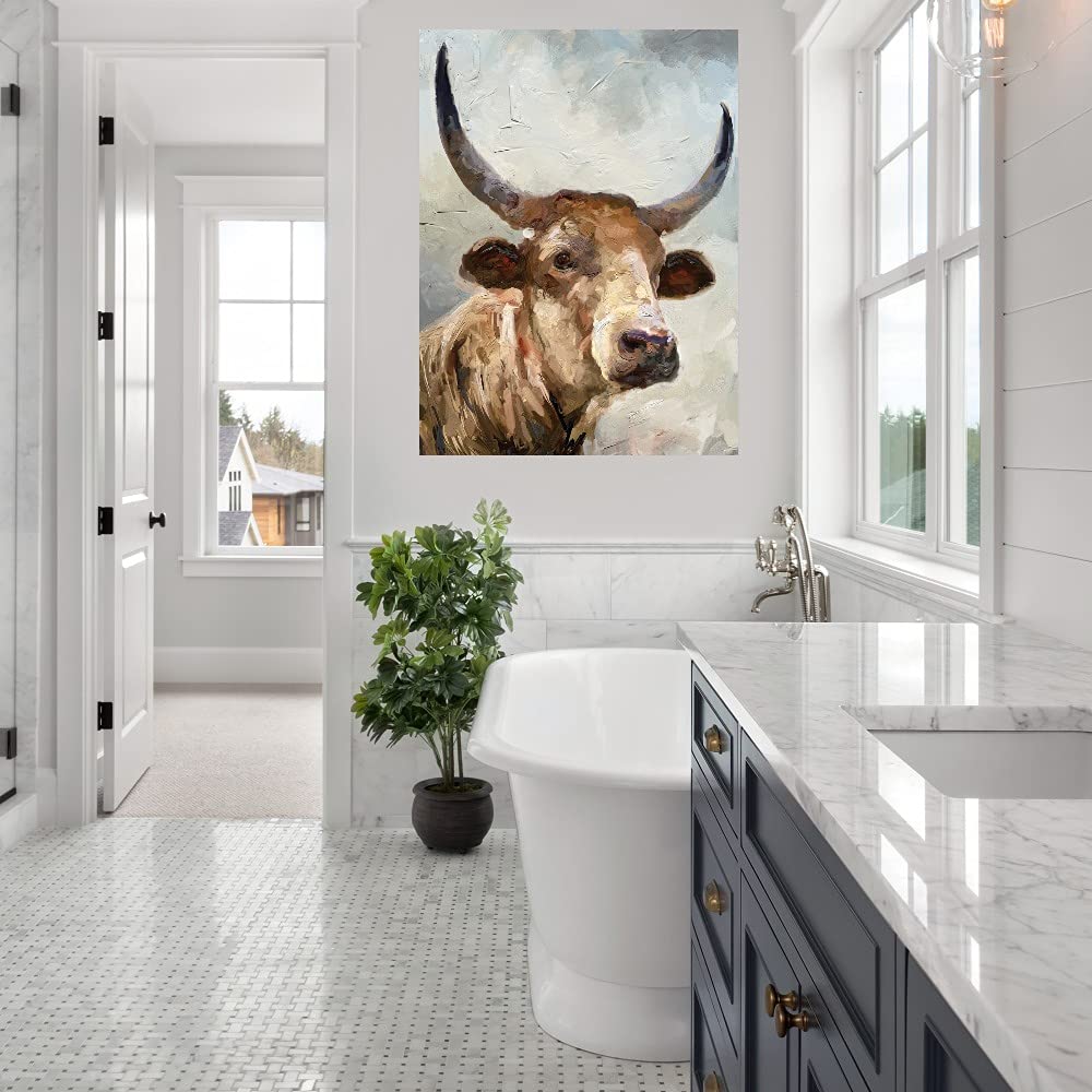 Maxwell Canvas Wall Art - Premium Fine Art Painting for Home Decor - Ready to Hang 32x43 Inch - Perfect for Living Room, Bedroom, Office & More - Handmade by Artist Studio Arts