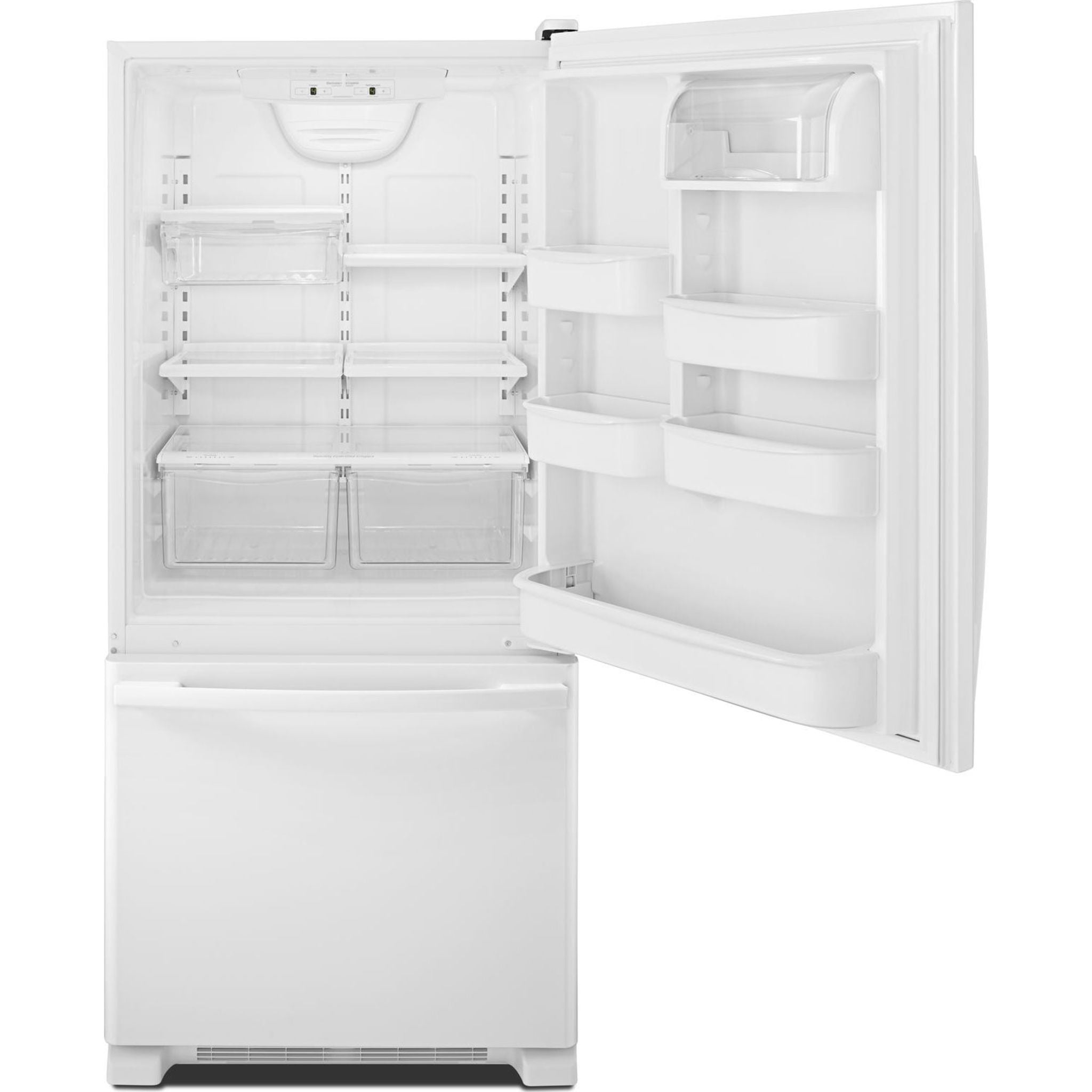 Amana ABB1924BRW Bottom Mount Refrigerator - 18.2 Cu. Ft. White Energy Star Rated for Kitchen & Home Use