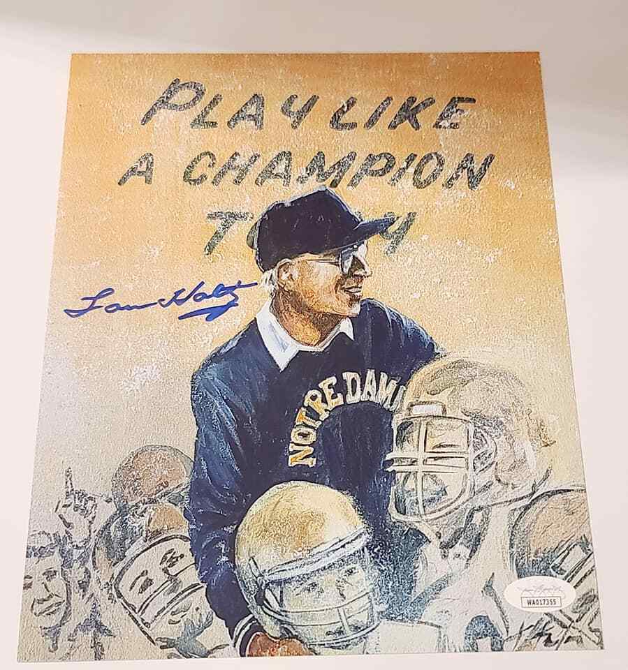 Authentic Lou Holtz Signed Notre Dame 8x10 Photo - Limited Edition Collectible Print - Perfect for Sports Memorabilia, Man Cave Decor & Fighting Irish Fans