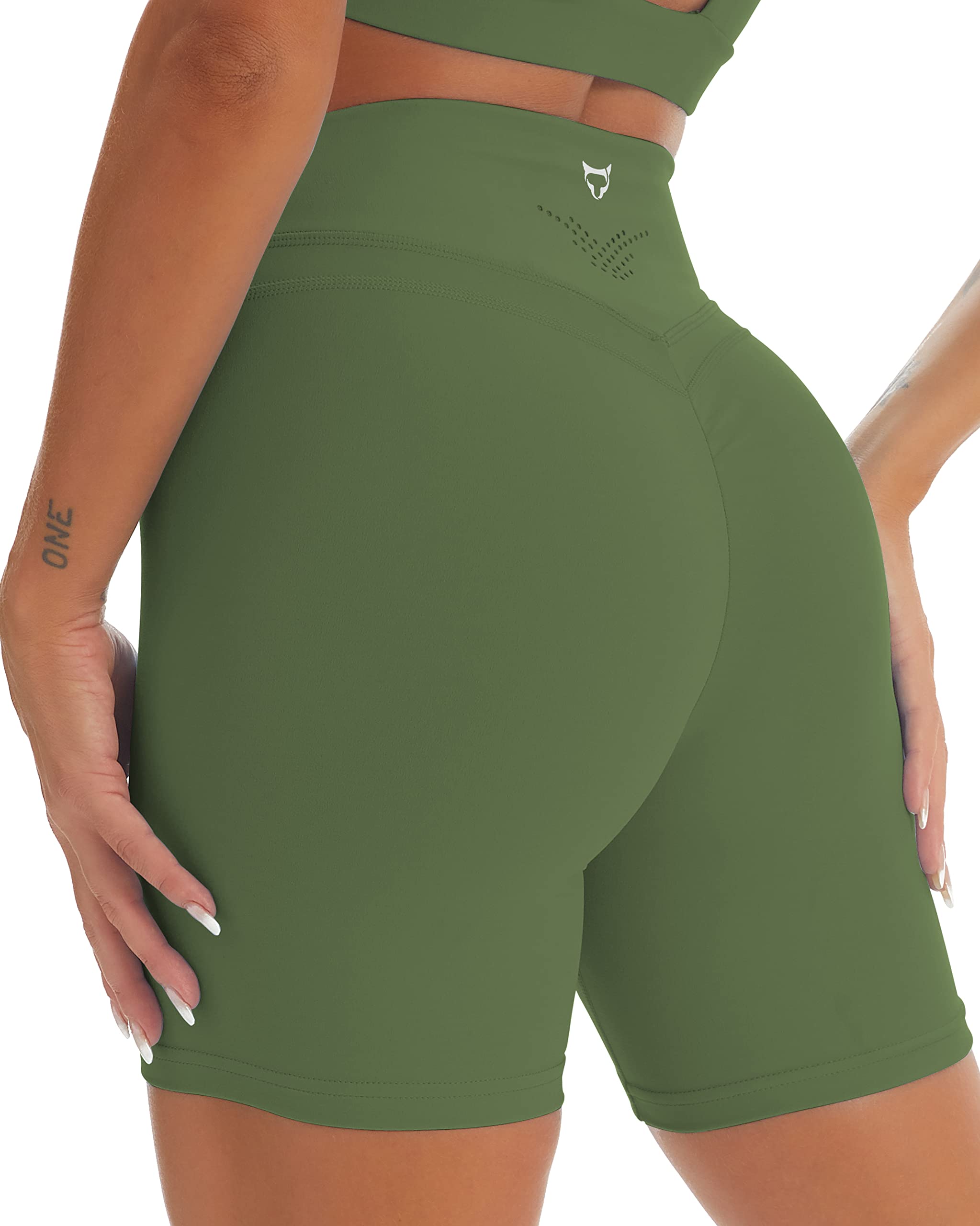TomTiger High Waist Yoga Shorts for Women - Tummy Control Workout Biker Shorts with Butt Lifting Design | Perfect for Yoga, Gym, Running & Lounge Wear