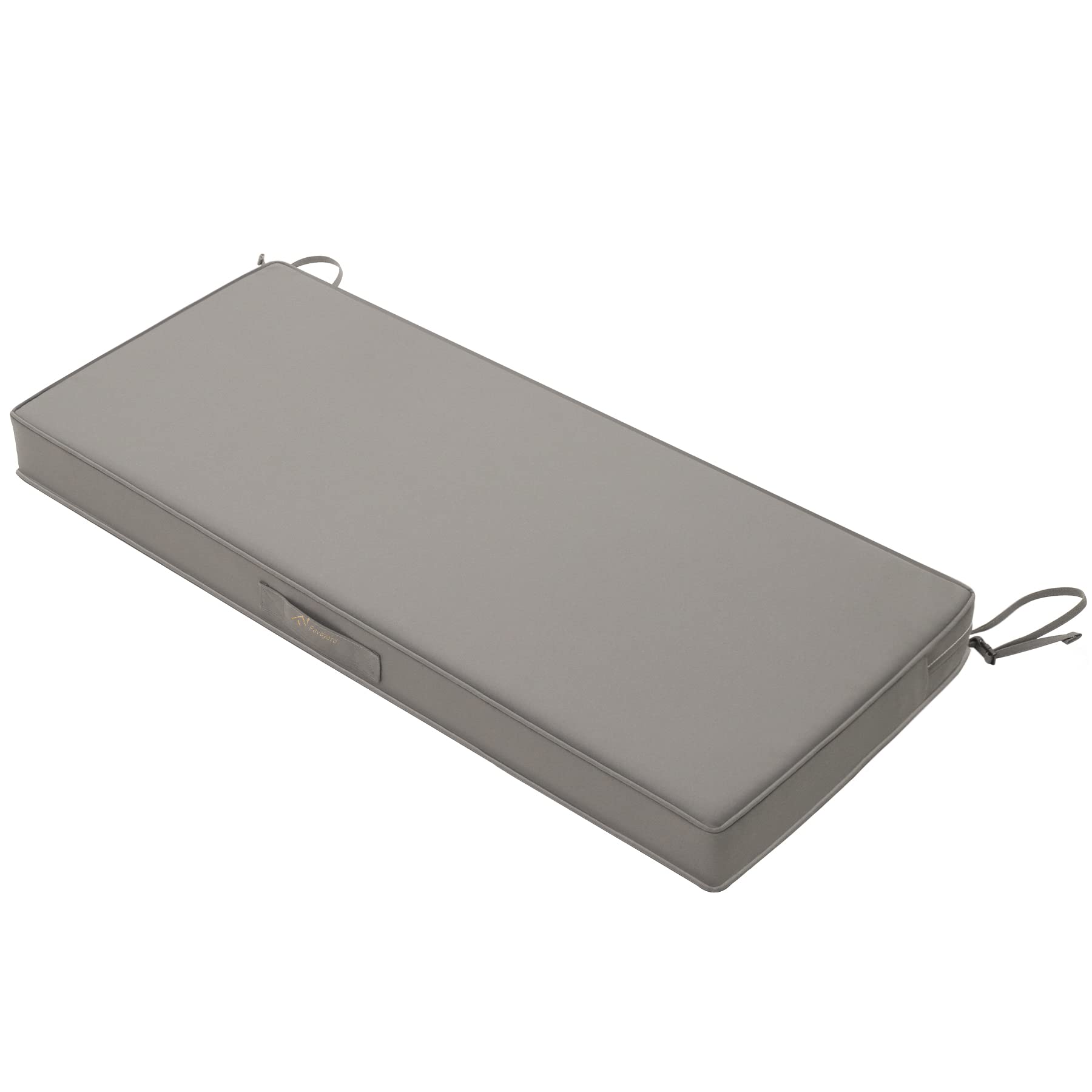 Favoyard 59 x 18 Inch Waterproof Outdoor Bench Cushion - Patio Furniture Cushion with Adjustable Straps & Handle, 3-Year Color Fastness - Perfect for Garden Sofa, Settee, Couch & Swing (Light Gray) | Weather-Resistant & Durable for Outdoor Relaxation