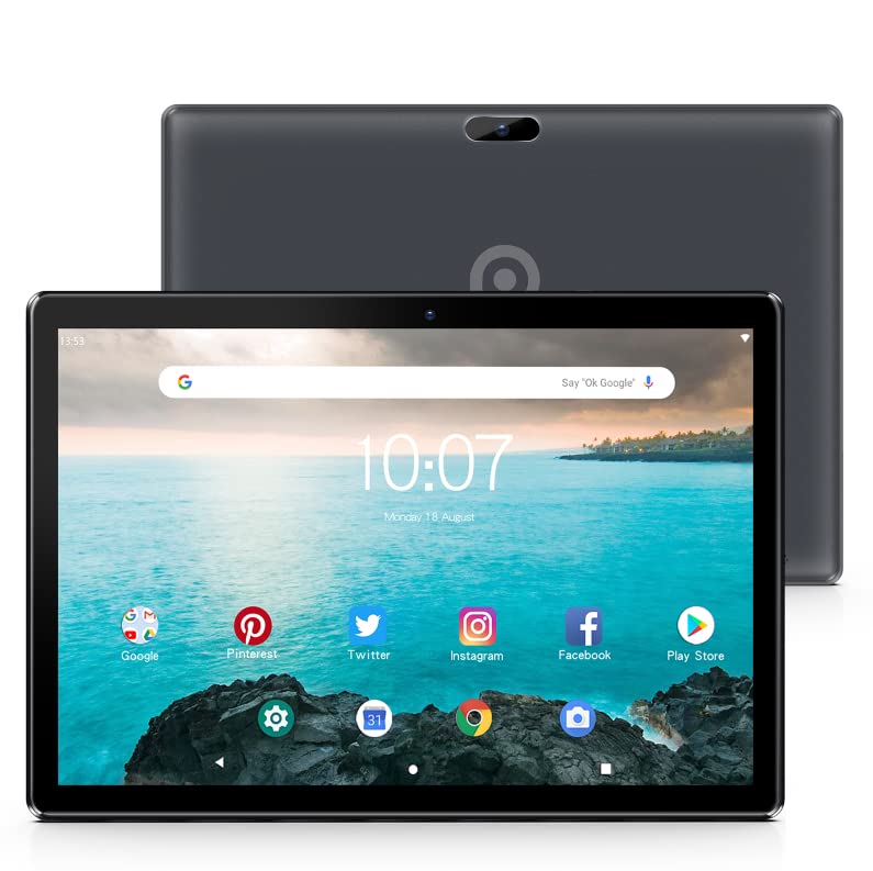 PRITOM 10.1 Inch Android WiFi Tablet - 64GB Storage (Expandable to 512GB), Quad Core Processor, HD IPS Touchscreen, 5000mAh Long Battery Life, Dual Camera, Bluetooth 5.0 - Perfect for Online Learning, Streaming & Work from Home