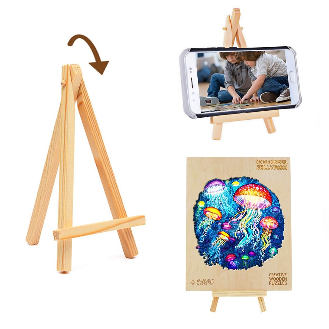 Premium Wooden Animal Puzzles for Adults - KAAYEE Wooden Jellyfish Puzzle with Gift Box - Challenging Brain Teaser for Relaxation & Stress Relief - Perfect for Home Decor, Gifts & Family Game Night