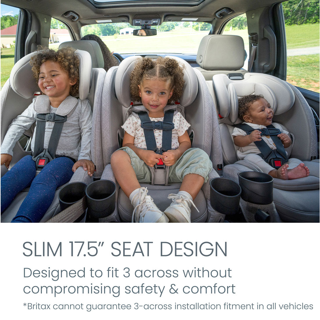Britax One4Life Slim ClickTight Convertible Car Seat - 3-in-1 All-in-One Design for Rear-Facing, Forward-Facing & Booster - Safe & Comfortable for Infants to Big Kids - Perfect for Travel, School & Family Road Trips
