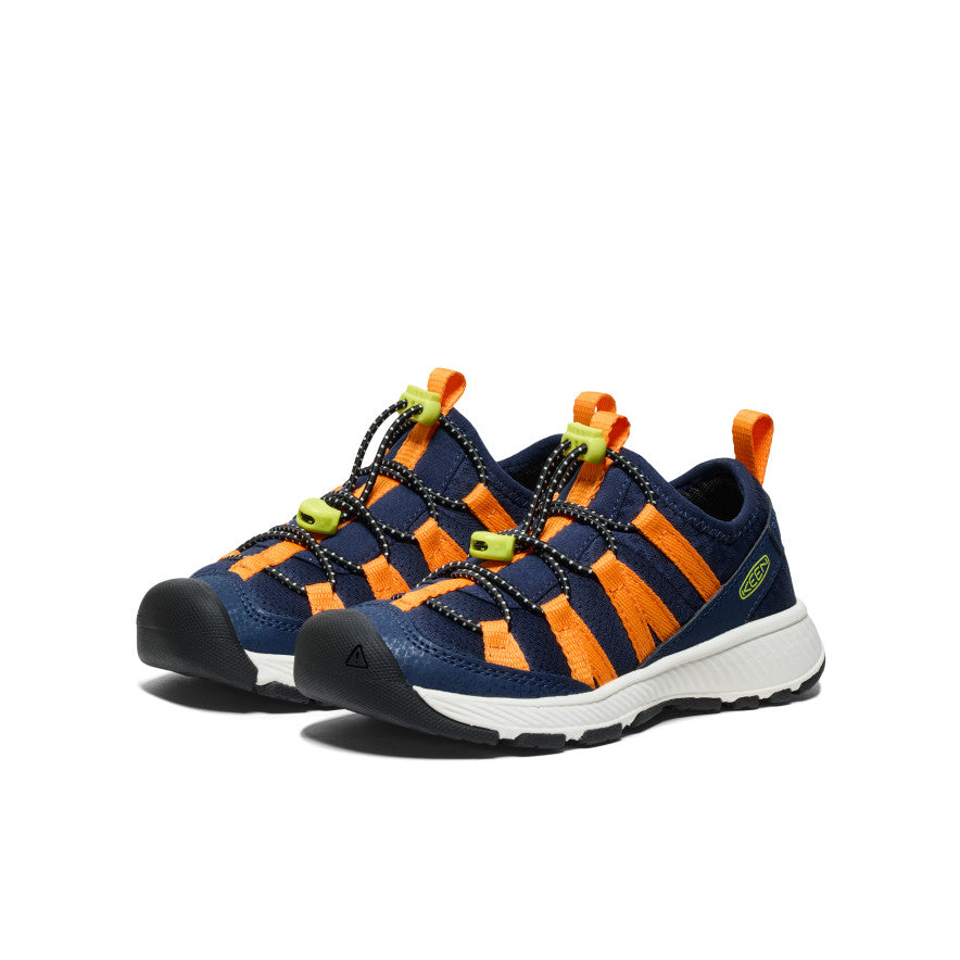 Motozoa Kids' Sneakers for Boys & Girls - Navy Blue & Bright Marigold Color | Lightweight Comfortable School Shoes for Running, Playground & Daily Wear