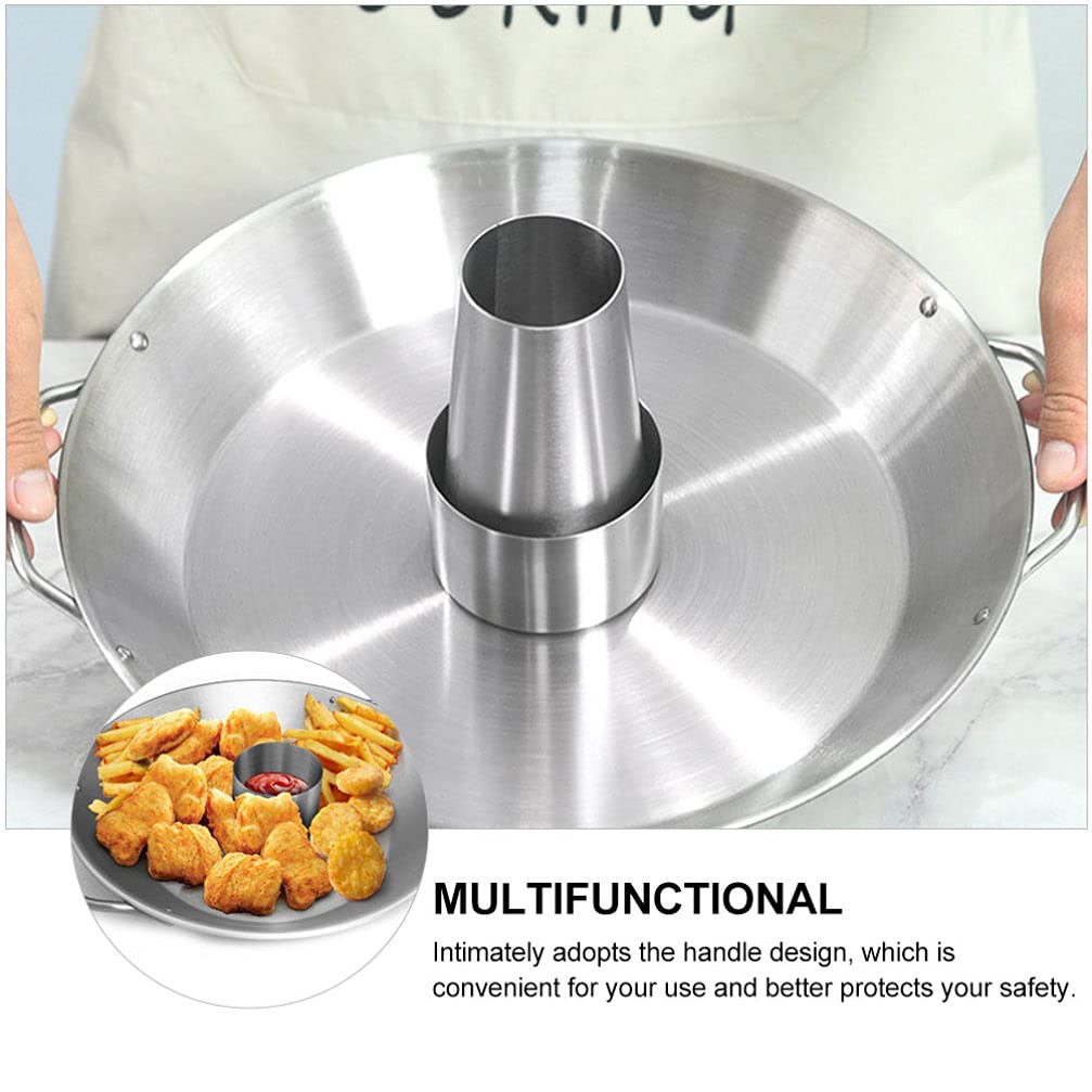 Hemoton Stainless Steel Chicken Roaster Pan with Grill Rack - Durable BBQ Tool for Grilling, Roasting, and Baking Chicken - Perfect for Backyard BBQs, Camping, and Holiday Cooking