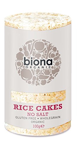 Biona Organic Rice Cakes - No Salt Added, Gluten Free, Vegan Snack (100g) | Healthy On-The-Go Breakfast & Perfect for Weight Loss Diet