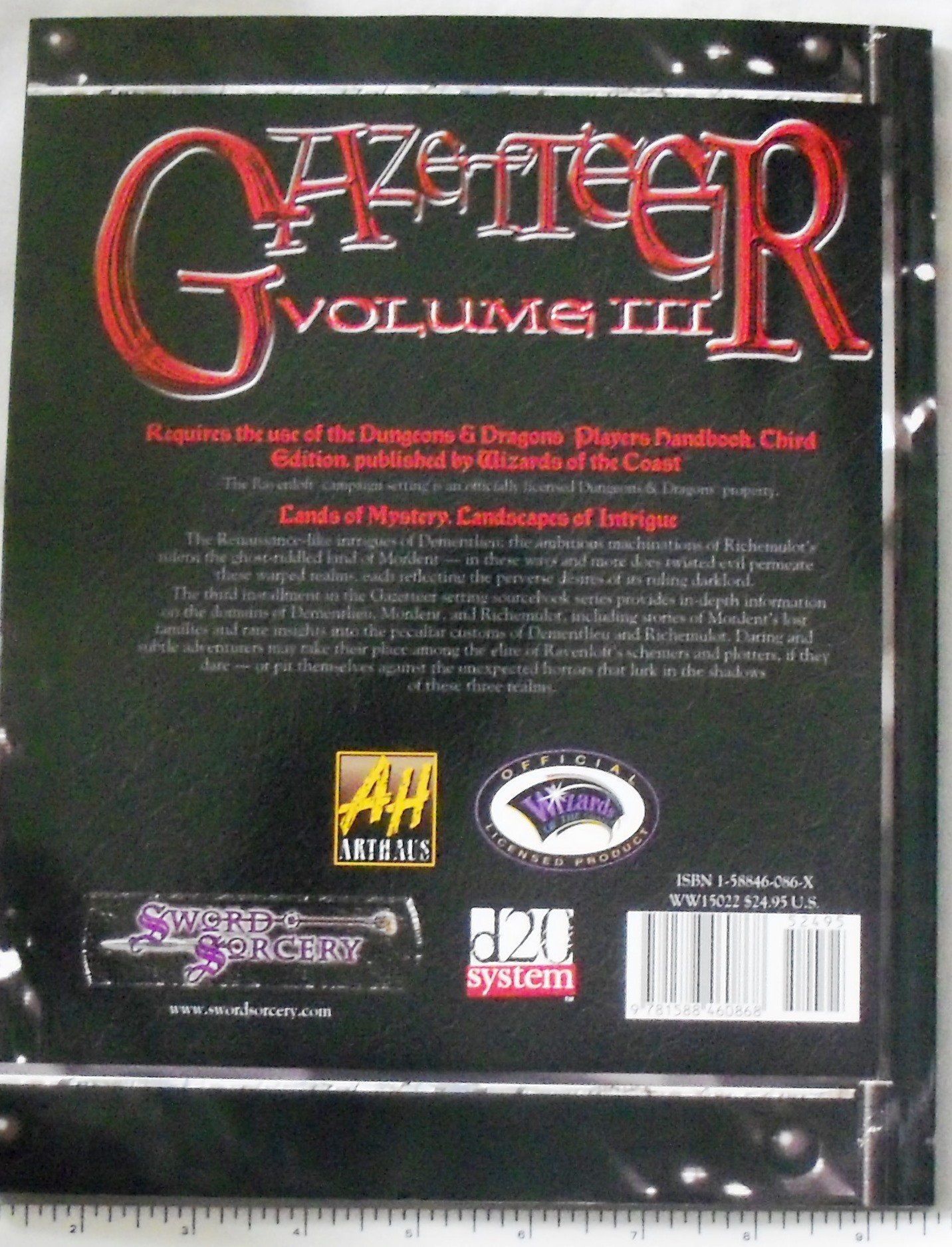 Ravenloft Gazetteer Vol. 3 - Gothic Horror D&D Campaign Setting Supplement | Dungeons & Dragons Accessory for DMs & Players | Perfect for Dark Fantasy RPG Adventures