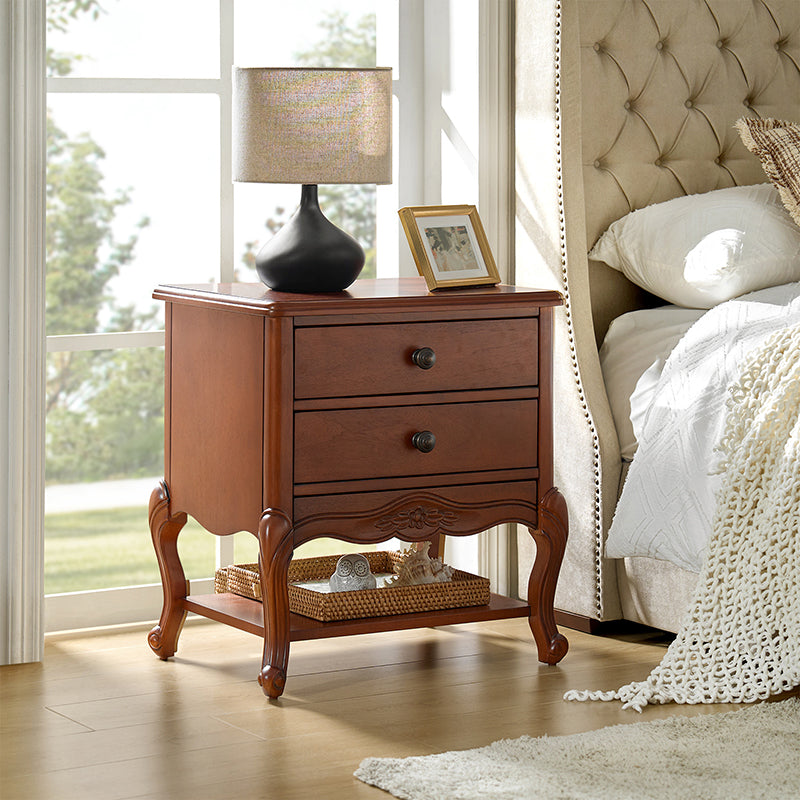 Nina Modern Nightstand with Hidden Drawer - Fully Assembled Bedside Table for Bedroom, Living Room & Office - Traditional Exquisite Design (Optional Types Available)