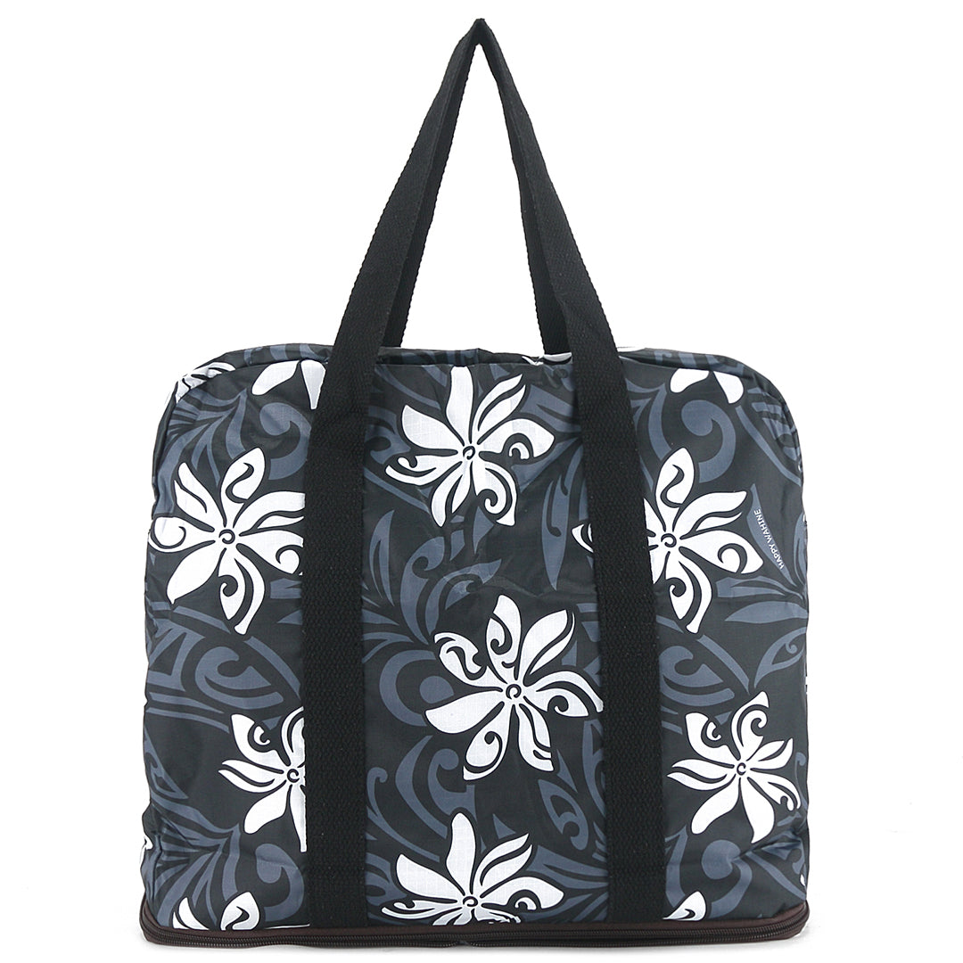 Foldable Duffle Bag for Travel & Gym - Sophie Tiare Infinity Black Water-Resistant Carry-On Luggage for Weekend Trips & Sports Gear