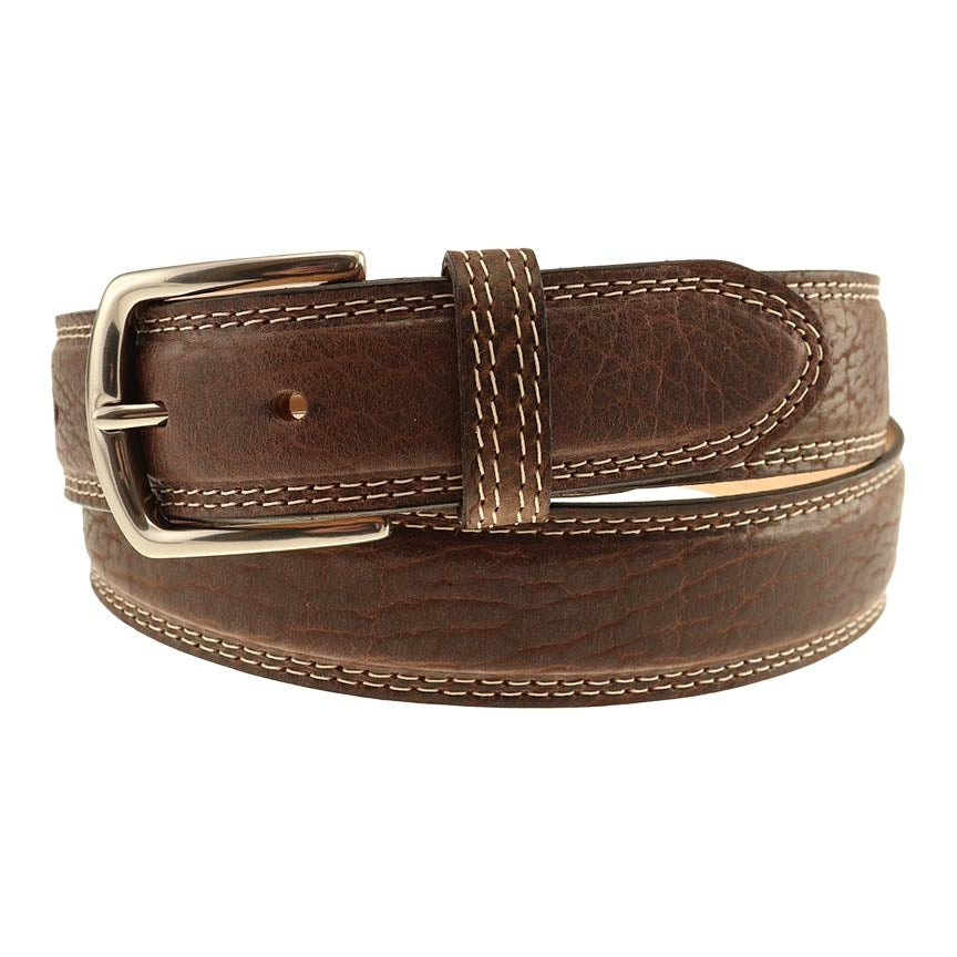 Raleigh Genuine Leather Bison Belt for Men - Durable & Stylish Western Belt for Casual & Formal Wear - Perfect for Everyday Use, Office, and Outdoor Adventures