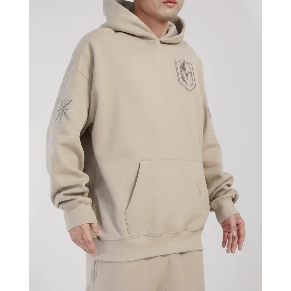 Men's Vegas Golden Knights Drop Shoulder Hoodie - Pro Standard Neutral Tan for Casual Wear & Game Day Outfits