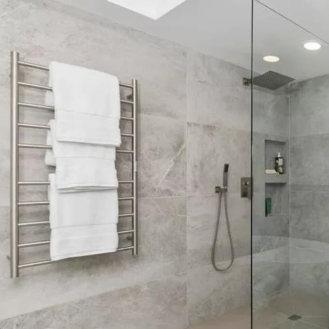 USHOWER 12 Inch High Pressure Shower Head System with Handheld Spray Combo - Wall Mounted Brushed Nickel Shower Faucet Set with Valve for Bathroom & Spa Experience
