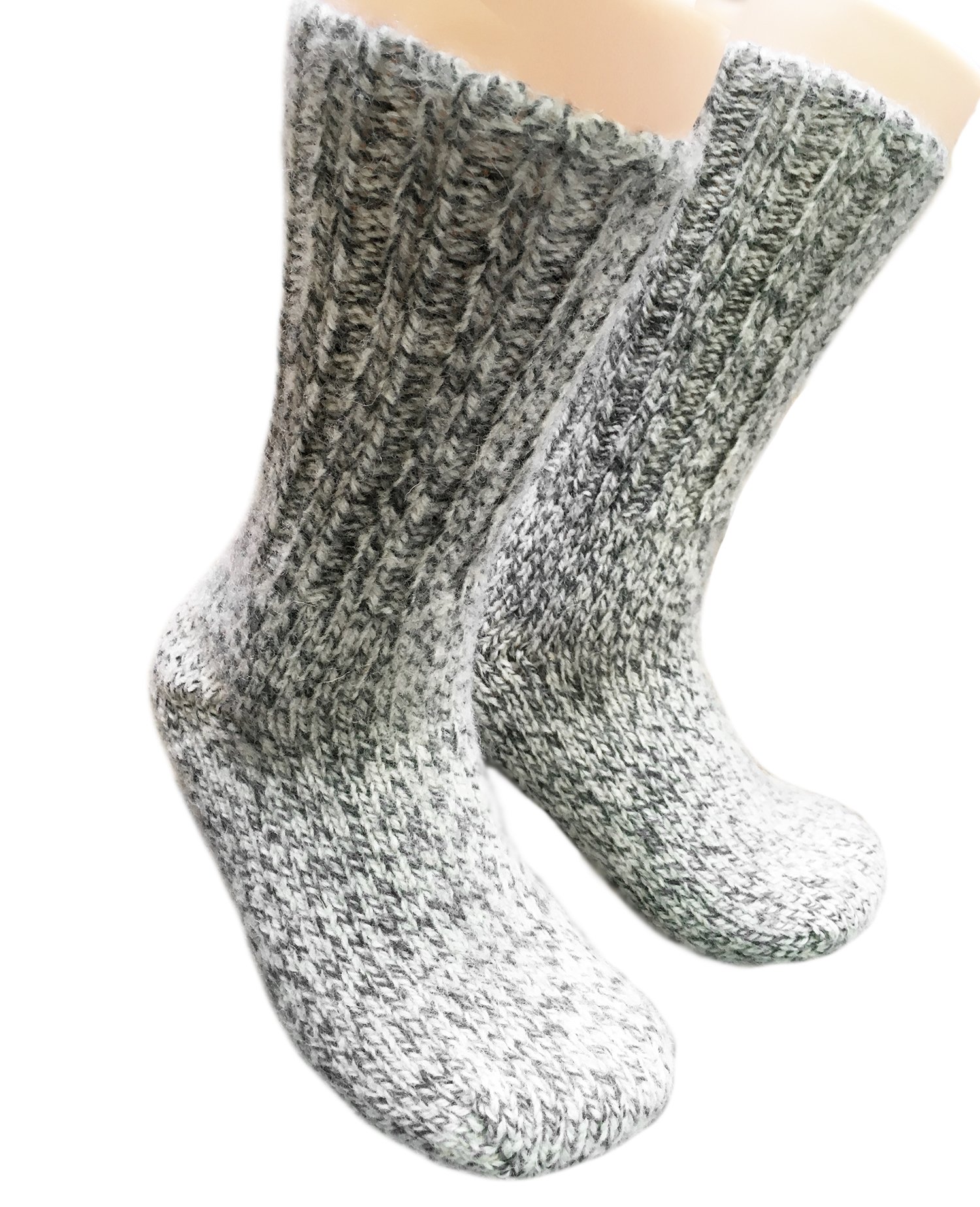 Premium Austrian Wool Extra Warm Socks - Twin Pack (Grey) - Ultra Soft & Thermal Winter Socks for Men & Women - Perfect for Skiing, Hiking & Cold Weather Activities