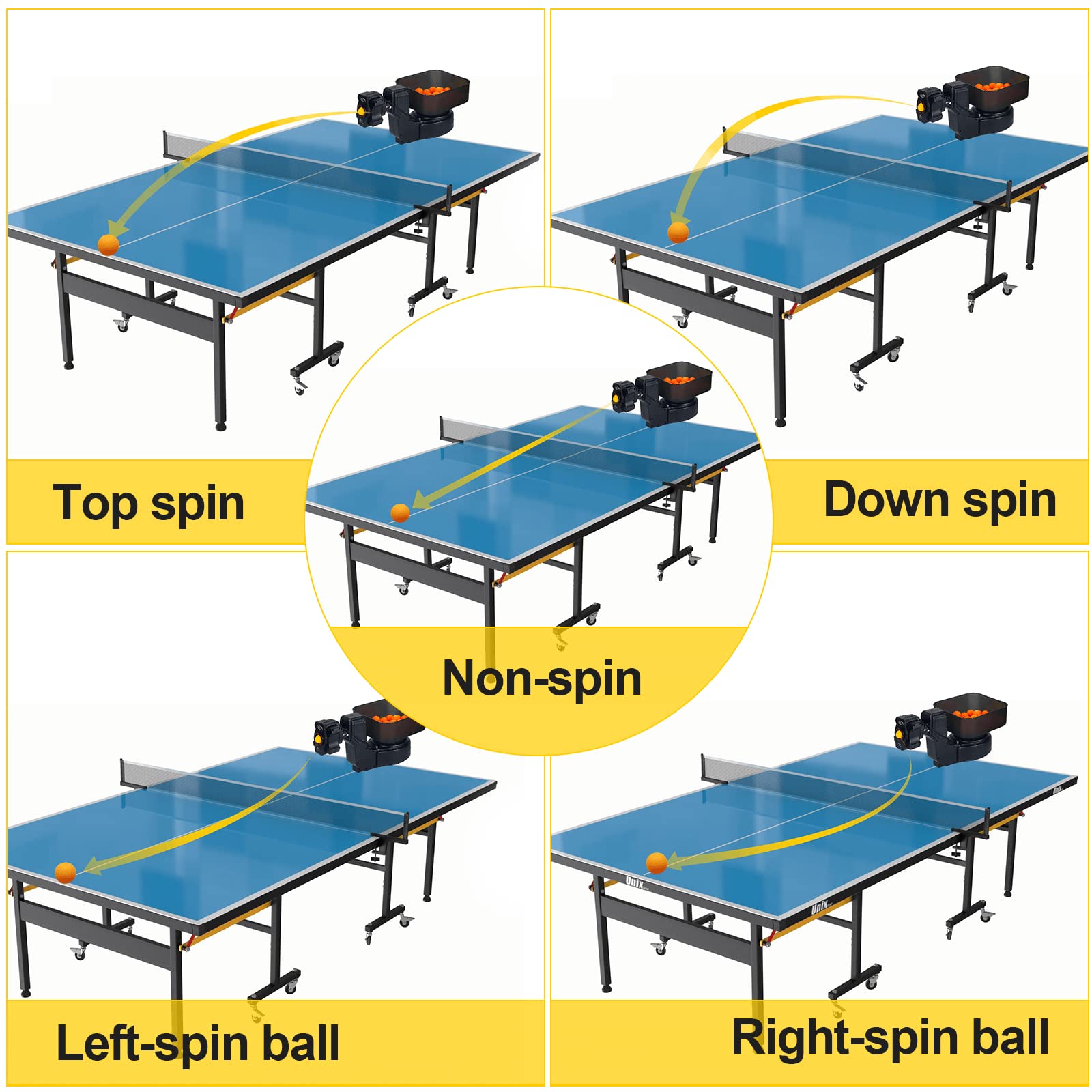 ZXMT Professional Table Tennis Training Robot - Automatic Ping Pong Ball Launcher with Adjustable Spin, Speed, Frequency & Trajectory | Perfect for Home Practice, Club Training & Coaching Sessions