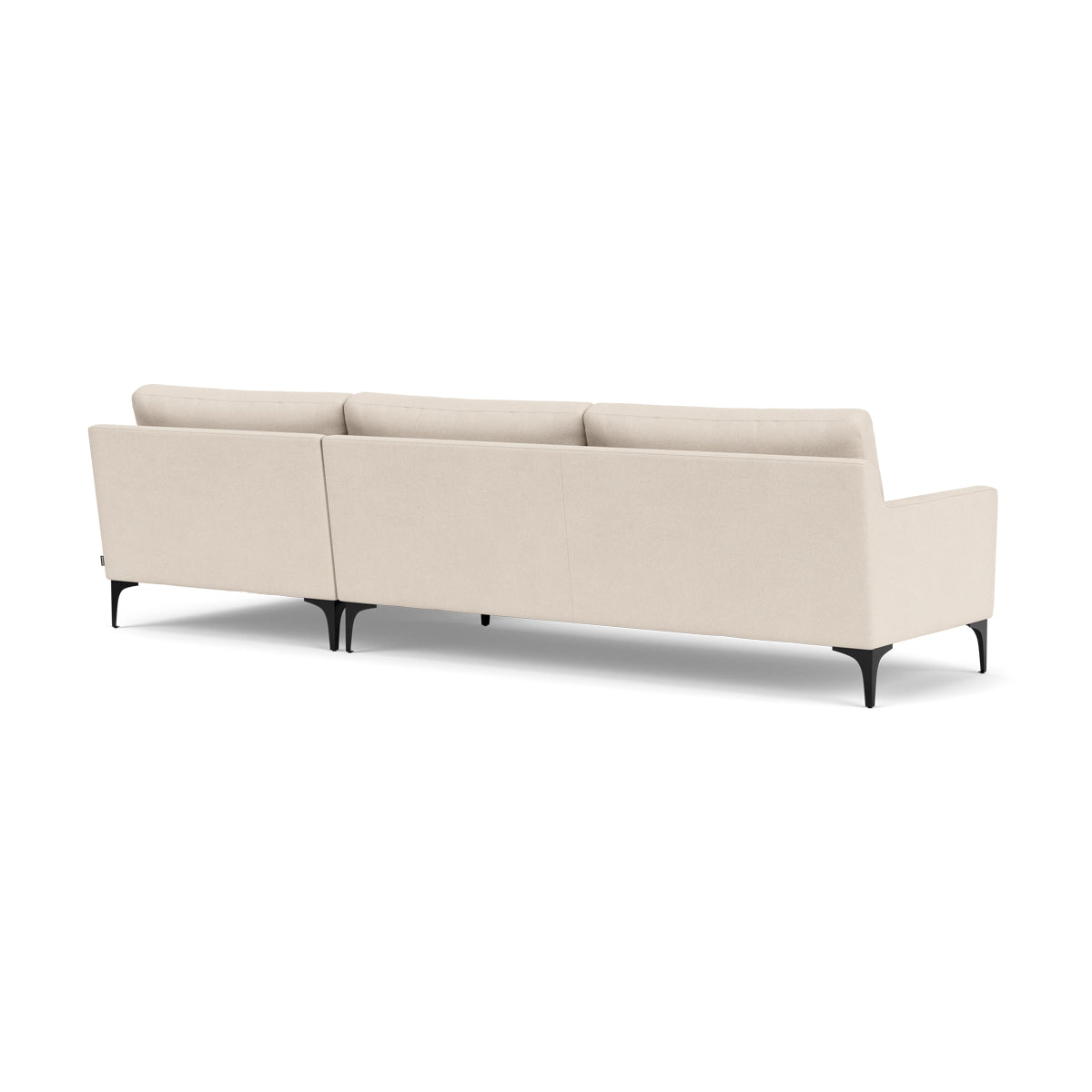 Astha Fabric Right Chaise Sofa - Modern Upholstered Sectional Couch for Living Room, Lounge & Small Spaces