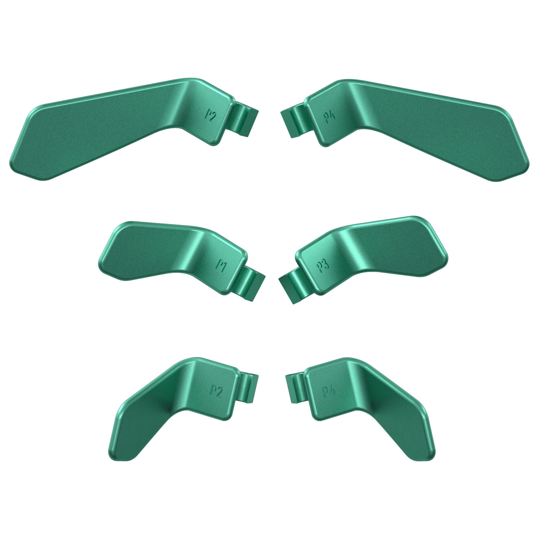 eXtremeRate 6-in-1 Metallic Replacement Interchangeable Swift Back Paddles for Xbox One Elite/Xbox Elite Series 2/Elite 2 Core Controller - Aqua Green | Enhanced Gaming Performance for FPS, Racing & Action Games