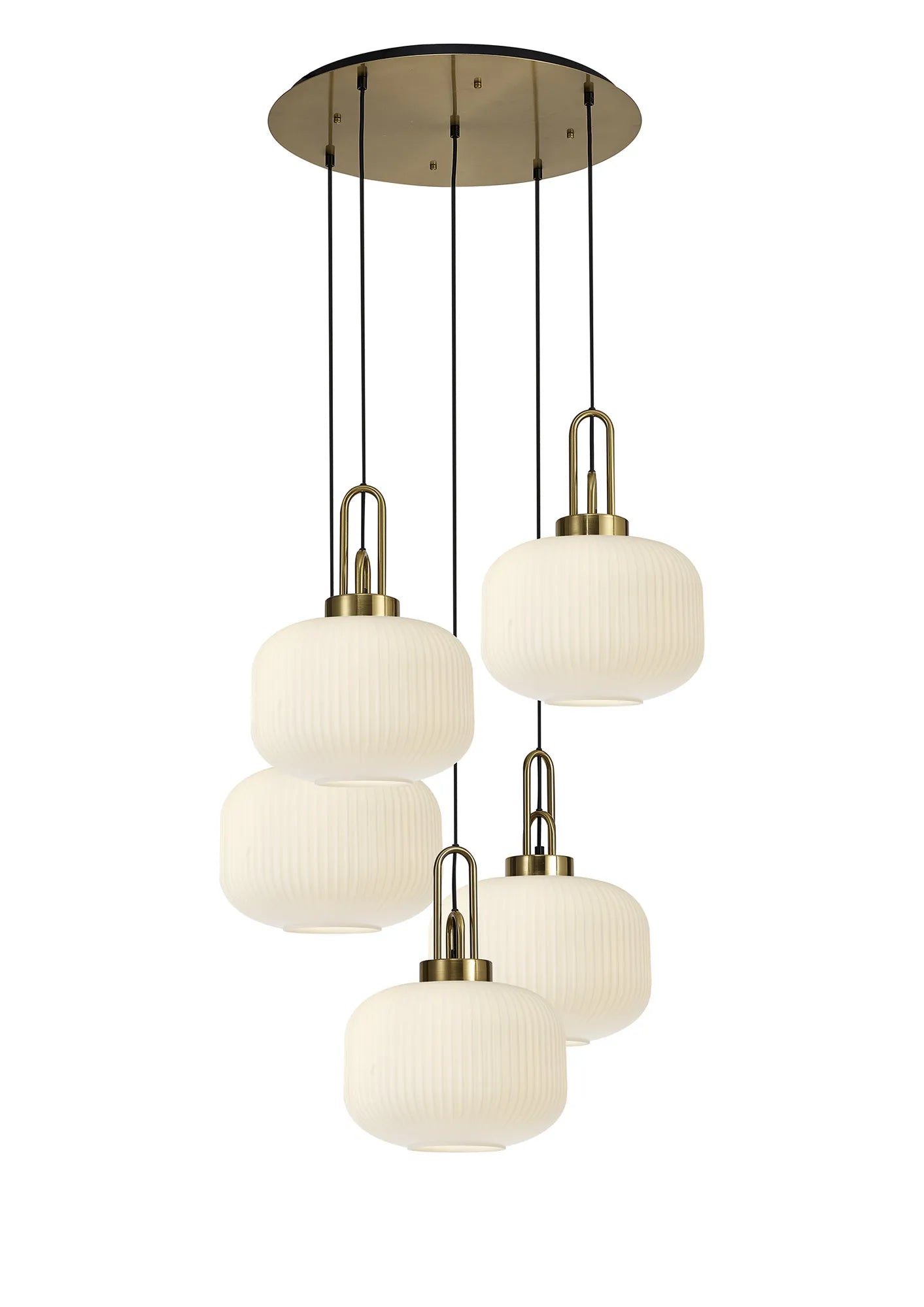 Stylish Cadiz 5-Light Cluster Pendant Light Fixture - Modern Ceiling Lighting for Dining Room, Kitchen & Living Room