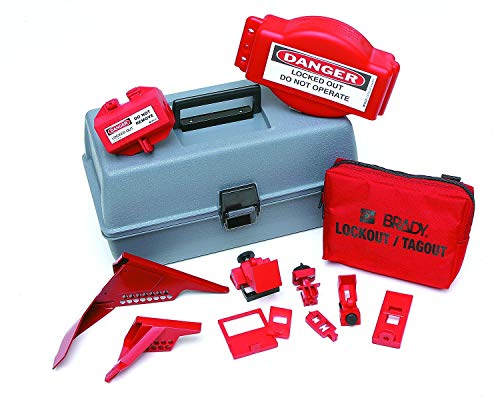 Brady Combination Lockout Toolbox Kit - Heavy Duty Safety Lockout Tagout (LOTO) Equipment for Industrial & Workplace Security (Padlocks Not Included) | Perfect for OSHA Compliance, Electrical Panels, and Machinery Safety