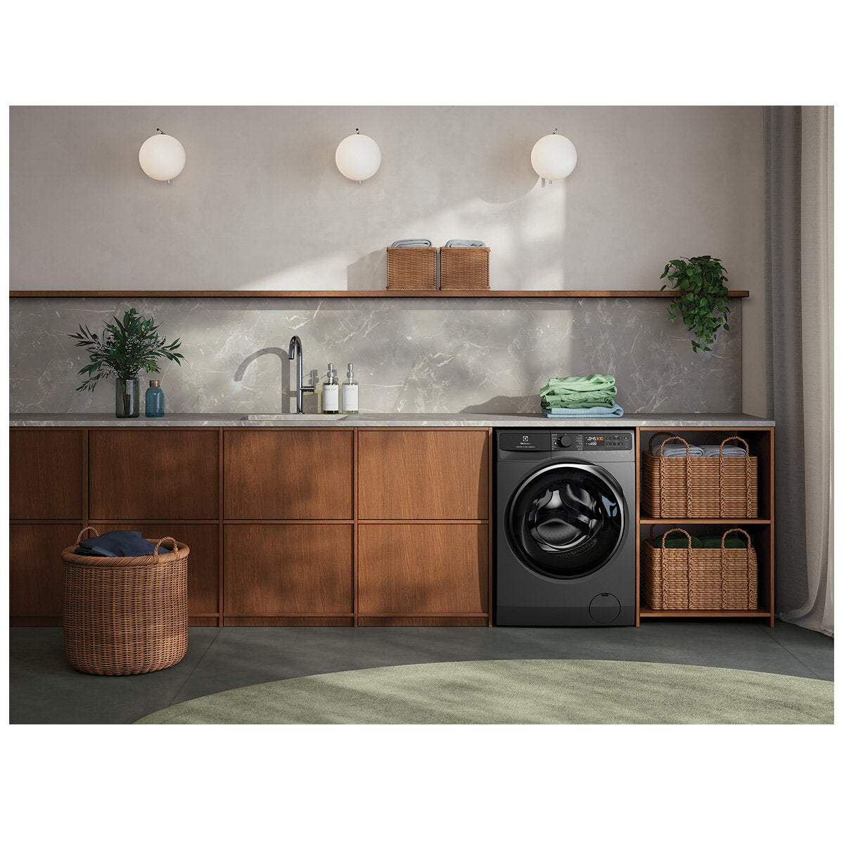 Electrolux UltimateCare 700 10kg/6kg Front Load Washer Dryer Combo - Dark Onyx (EWW1043R7SC) for Laundry Room & Small Spaces