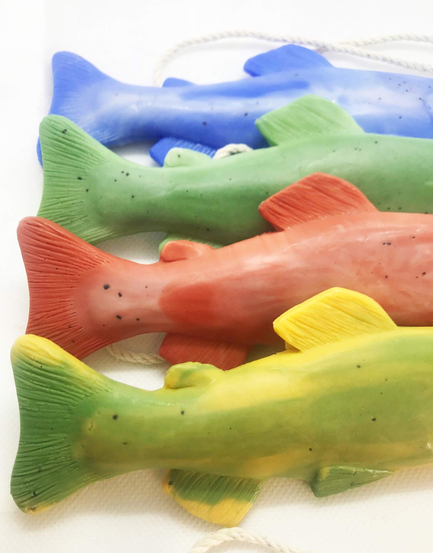 Natural Green Trout Soap on a Rope for Men & Kids - Handmade with Eucalyptus & Peppermint Essential Oils - Perfect for Camping, Outdoor Adventures & Unique Gifts (1-Pack)