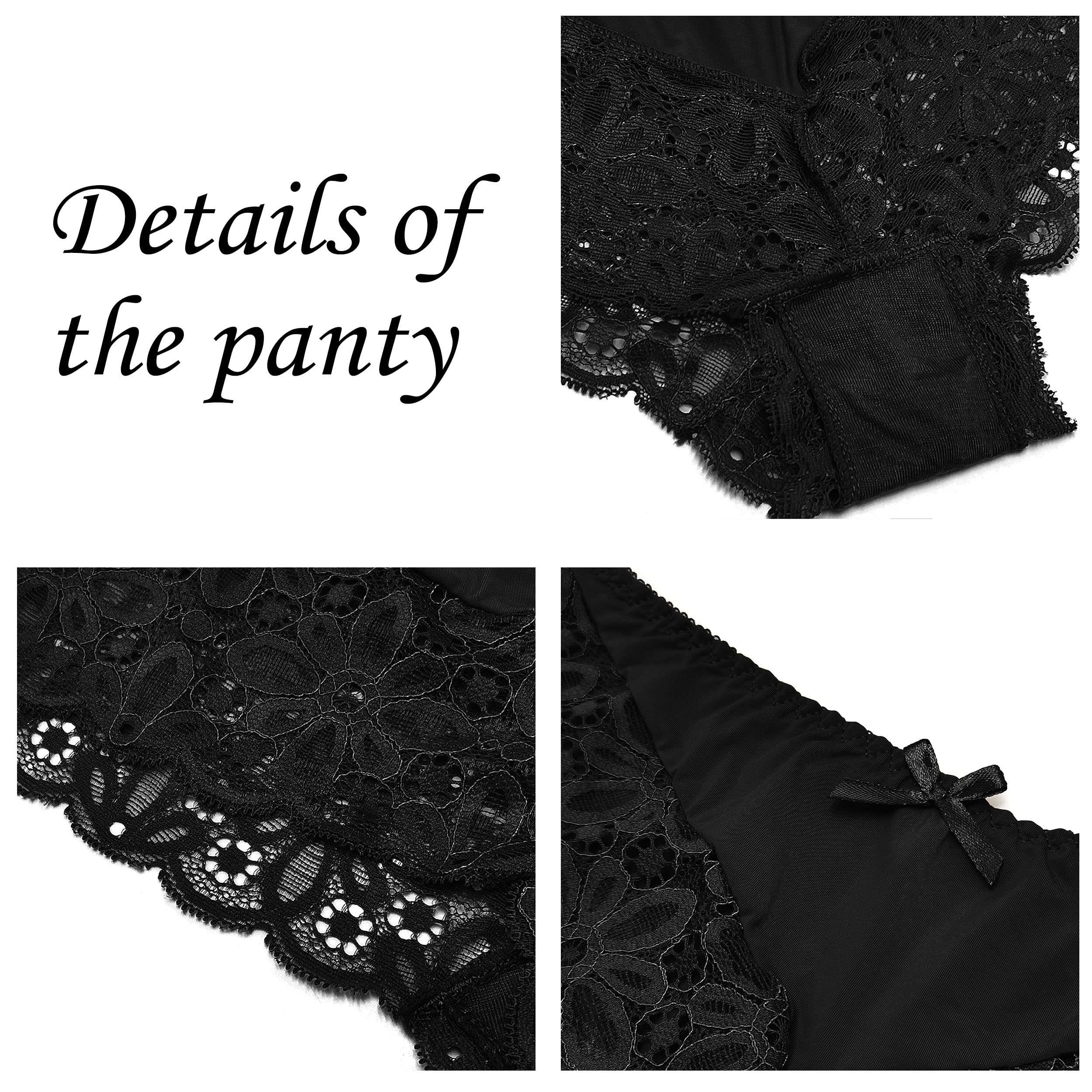 SHEKINI Women's Lace Lingerie Set - Push Up Underwire Bra & Matching Panty Set | Sexy Comfort for Date Night & Special Occasions