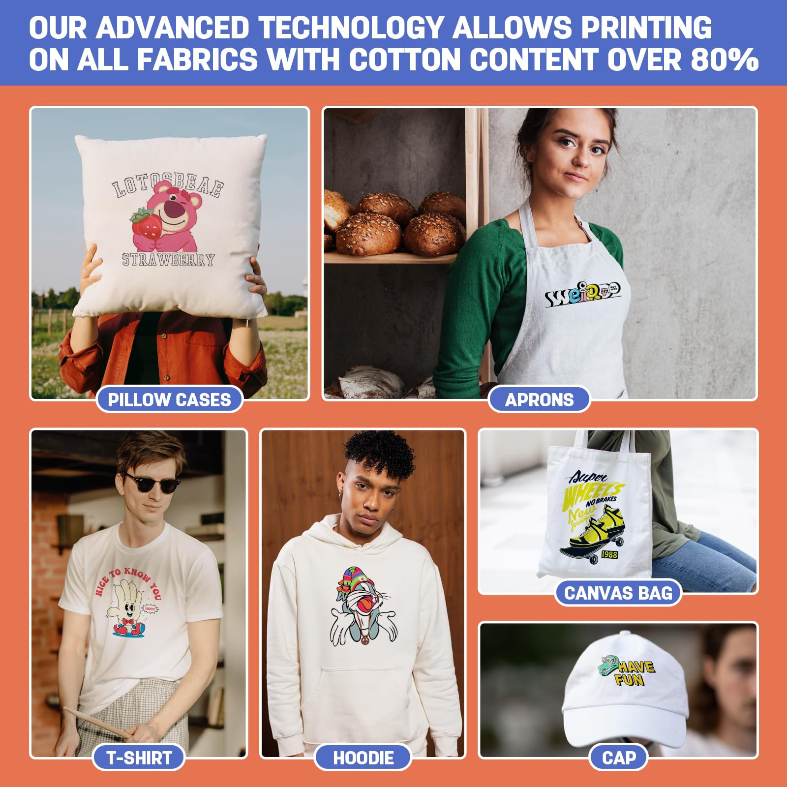 MECOLOUR Iron-On Heat Transfer Paper for Light Fabrics - Printable T-Shirt Printing Paper for Inkjet Printer (8.5