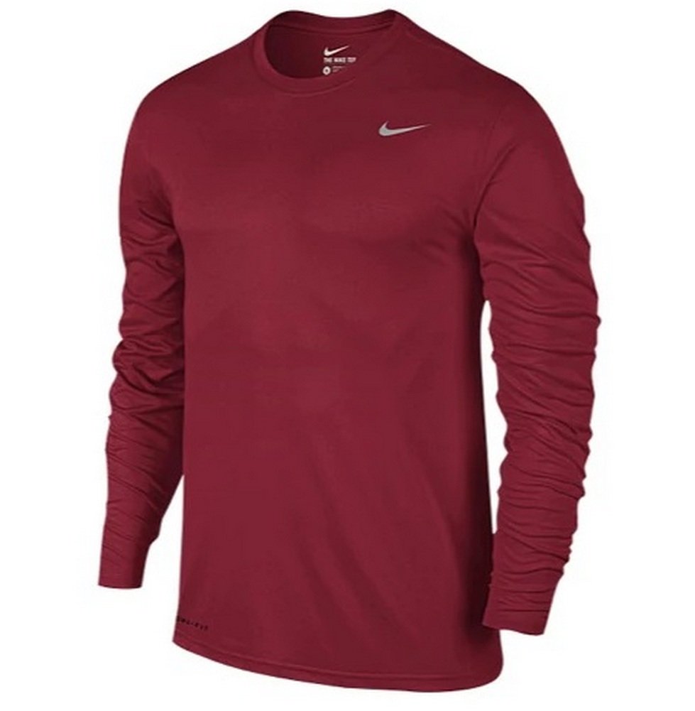 Nike Men's Legend 2.0 Long Sleeve T-Shirt - Breathable Cotton Workout Top for Running, Gym & Casual Wear
