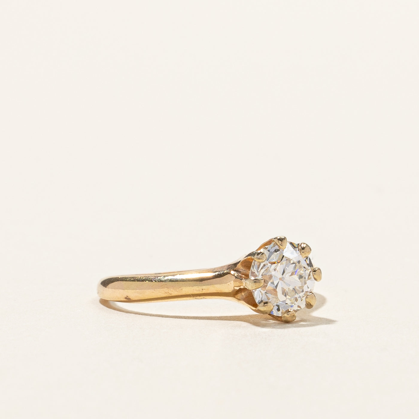 Vintage Old European Cut Diamond Engagement Ring 0.92ct I2 Clarity Size 6 - Timeless Bridal Jewelry for Proposals & Anniversaries