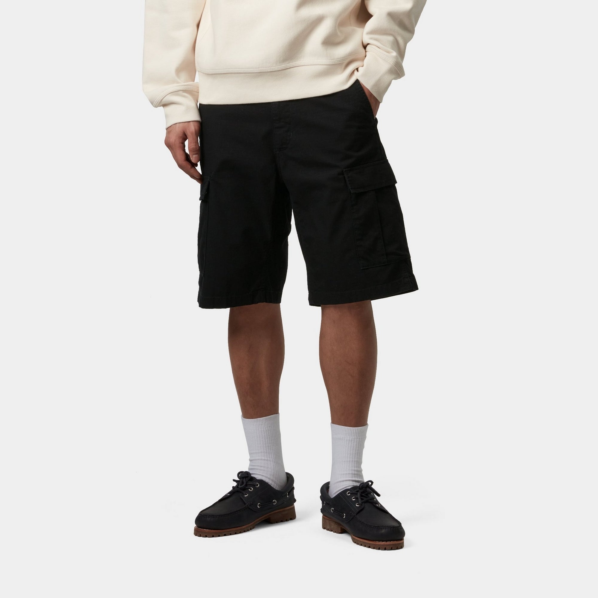 Men's Black Aviation Cargo Shorts - Durable & Comfortable Military Style Shorts for Outdoor, Work & Casual Wear