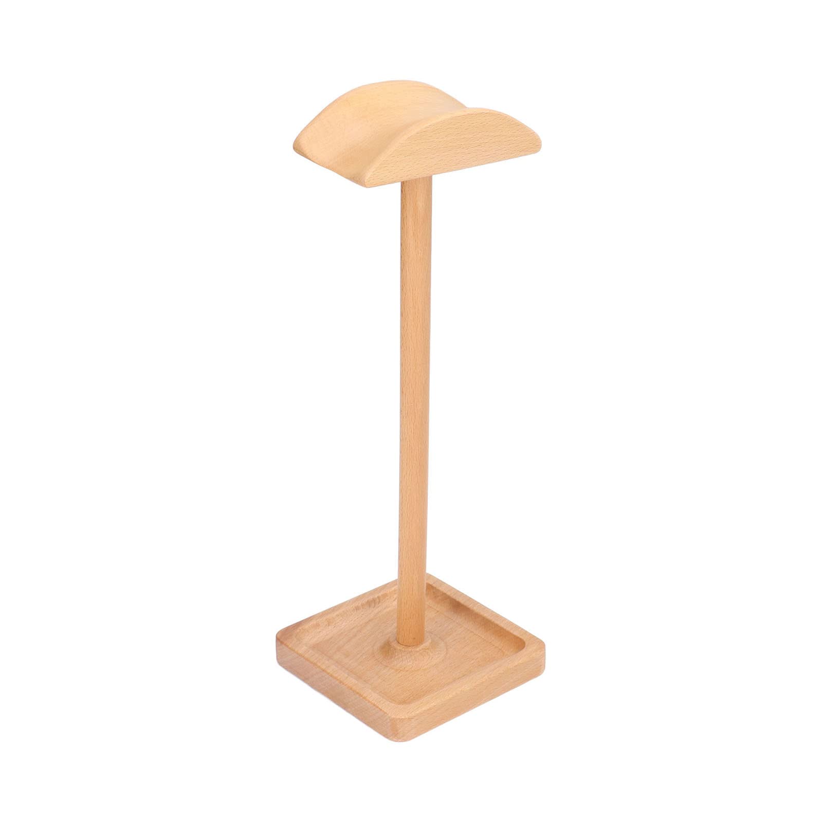 Premium Beech Wood Headphone Stand - Stylish Desktop Headset Holder for Home, Office & Studio - Durable Wooden Display Shelf for Headphones & Accessories - Perfect for Gaming, Work & Music Listening