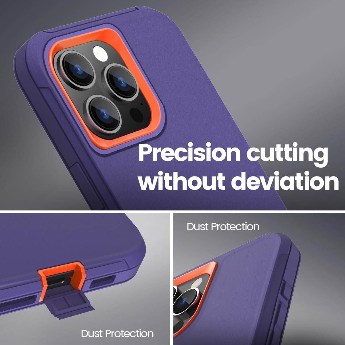 Sansunto iPhone 15 Pro Max Case - Heavy Duty Shockproof Full Body Protection Silicone Rubber Phone Cover | Rugged Durable Design for Women & Girls | Perfect for Outdoor Activities, Work & Daily Use