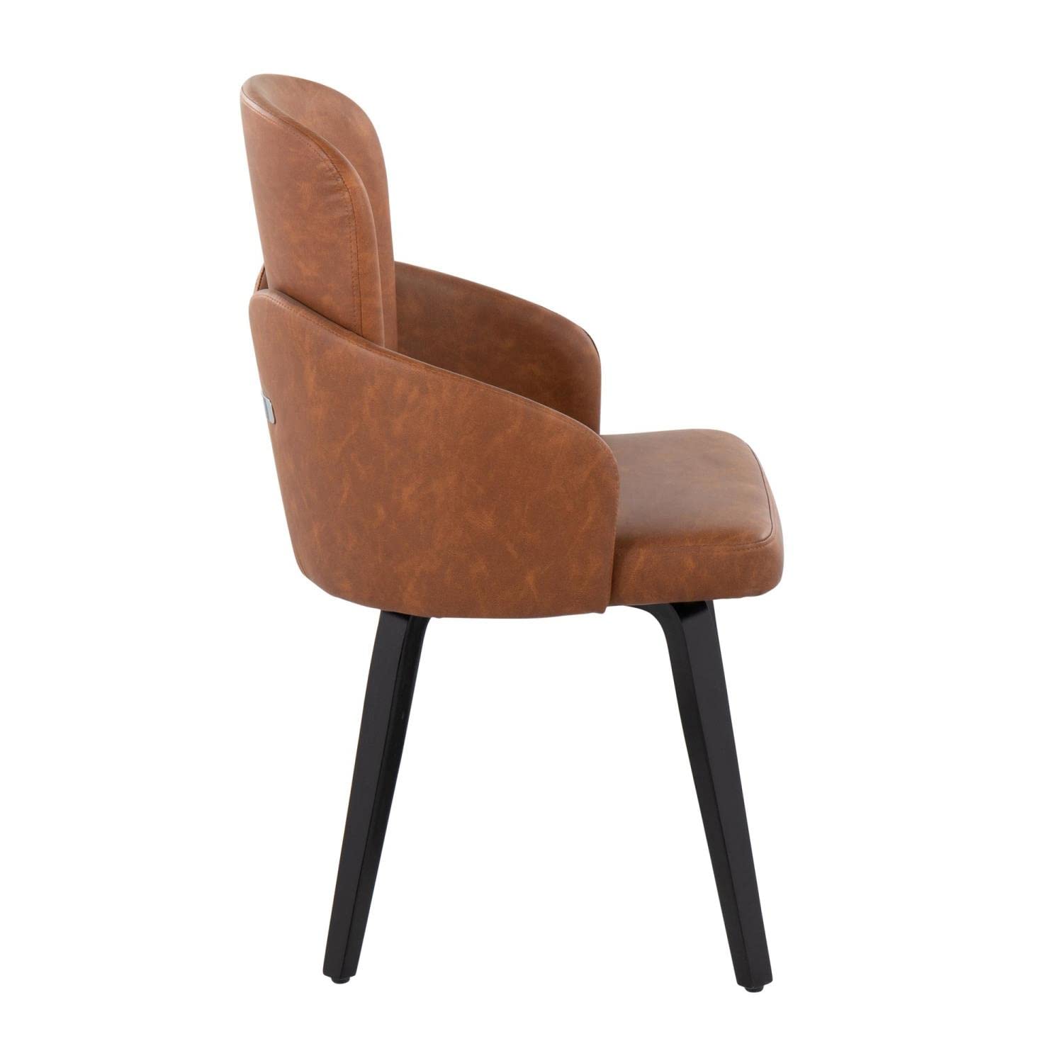 LumiSource Dahlia Upholstered Dining Chair Set of 2 - Modern Kitchen & Dining Room Chairs for Home, Restaurant, Cafe - Comfortable Contemporary Seating for Indoor Use