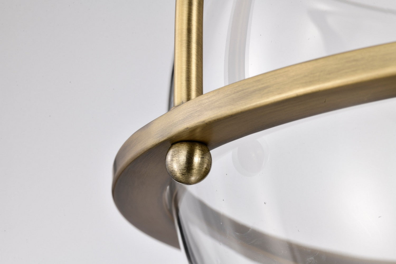 Amado 14 Inch 3-Light Semi Flush Mount Ceiling Light Fixture - Vintage Brass Finish - Perfect for Dining Room, Bedroom or Hallway Lighting
