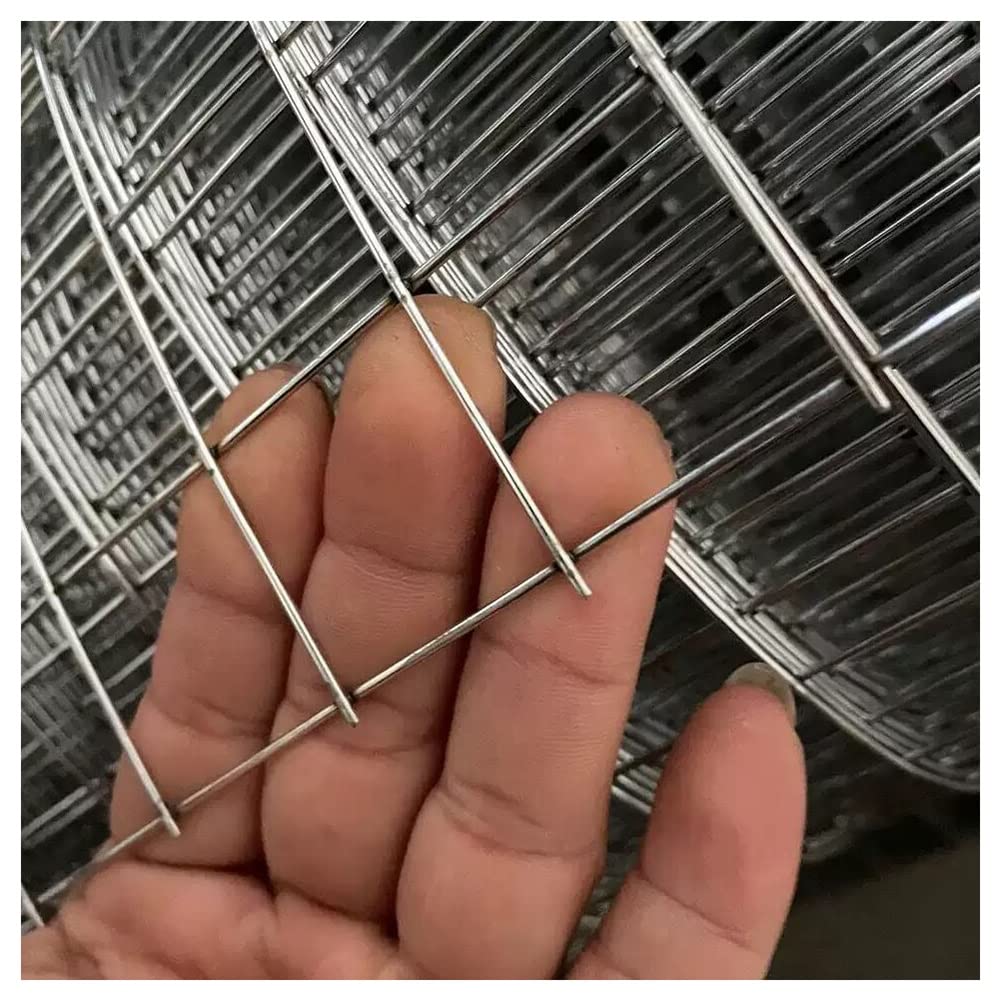 Premium 1/2 Inch Stainless Steel Welded Wire Mesh - Rustproof Air Vent Mesh, Easy to Cut for DIY Projects - Perfect for Animal Cages, Garden Plant Supports, Window Screens & Home Ventilation (Silver, 1.2x5m) - Ideal for Pet Enclosures, Greenhouse Structures & Security Barriers
