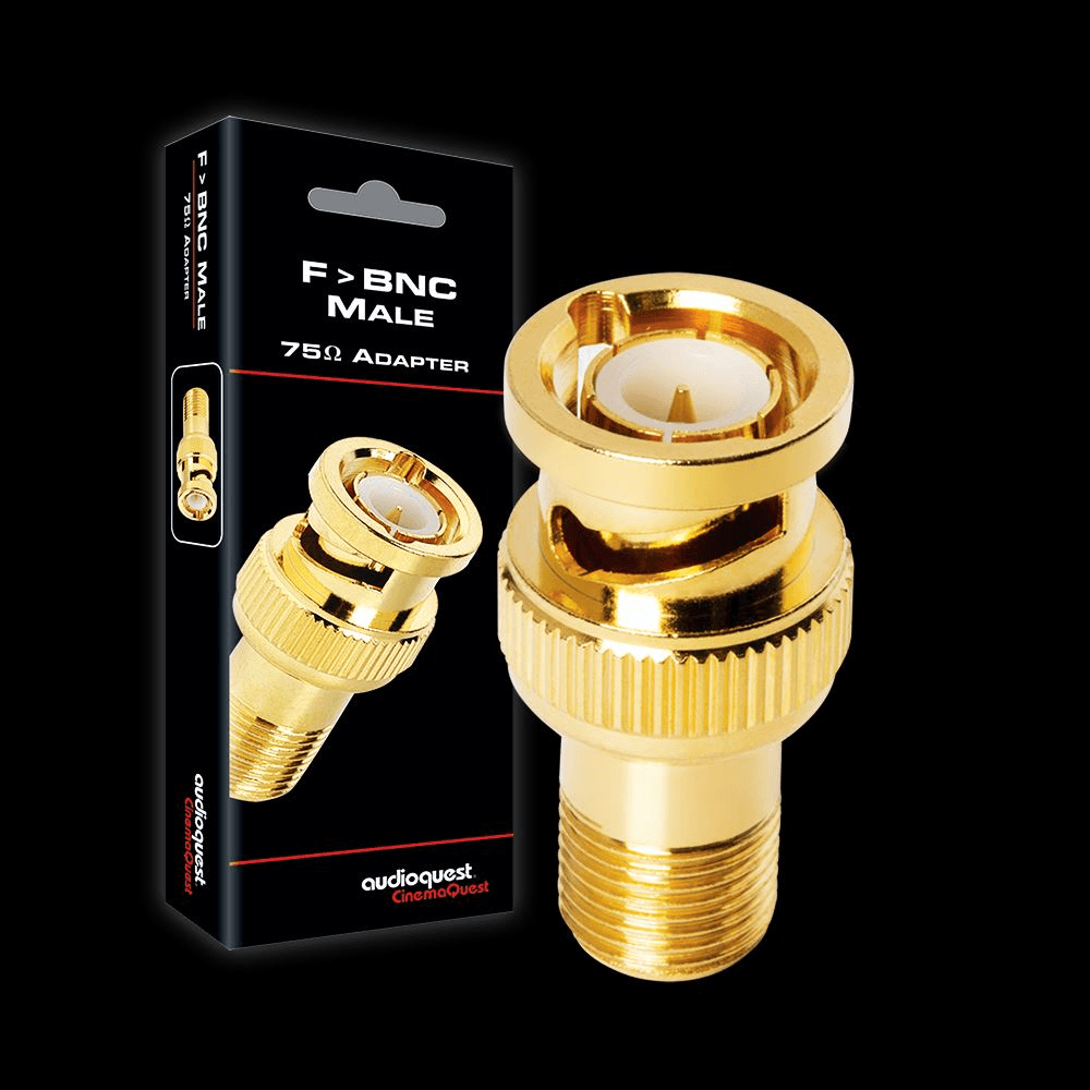 AudioQuest F to BNC Adapter - High-Quality Coaxial Cable Connector for Home Theater & Professional Audio Systems | Perfect for Digital Audio & Video Transmission