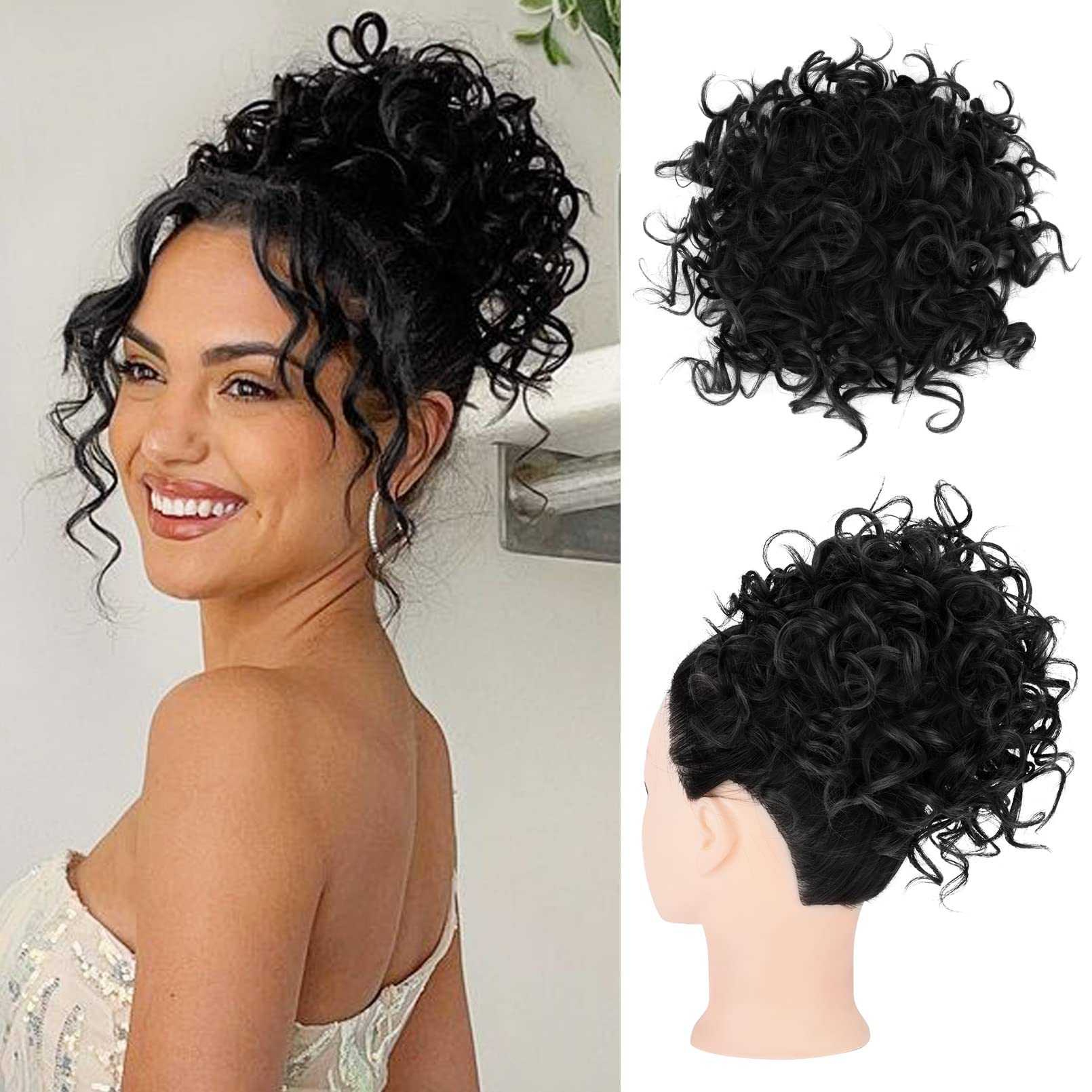 Messy Bun Hair Piece - Stretchy Elastic Drawstring Ponytail Holder for Women | Perfect for Workouts, Yoga, and Everyday Hairstyles