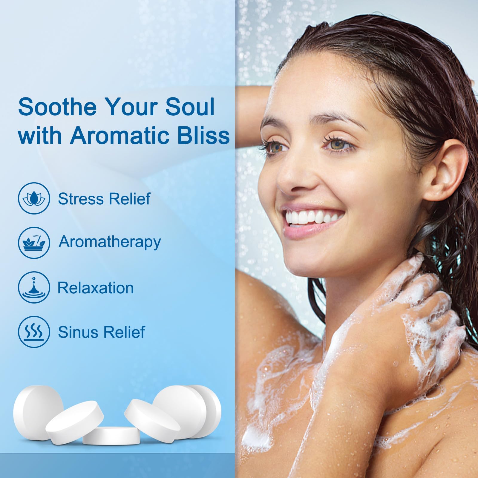 18Pcs Aromatherapy Shower Steamers with Essential Oils - Eucalyptus Menthol, Lavender & Rose Scented Bath Bombs for Relaxation, Congestion Relief & Self Care | Perfect Spa Gifts for Women, Birthday Presents & Valentine's Day Gifts | Use in Shower for Stress Relief & Better Sleep