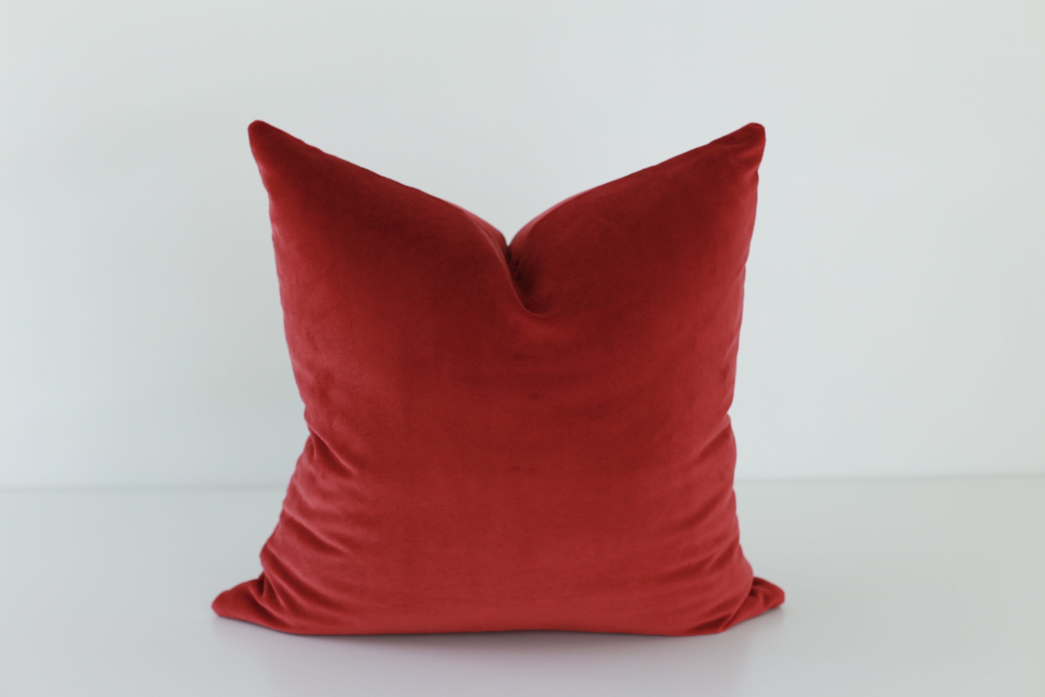 Premium Cranberry Velvet Pillow Cover - Soft Luxurious Decorative Cushion Case for Sofa, Bed, Living Room & Home Decor