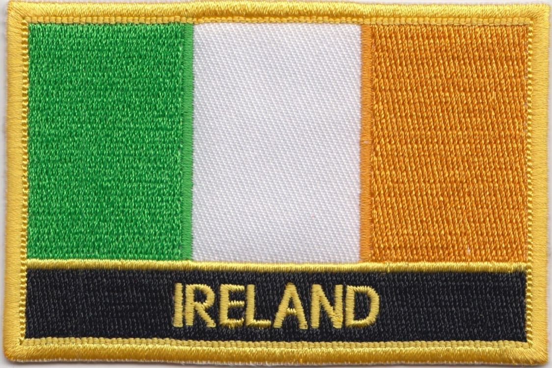 Ireland Flag Embroidered Patch - Sew On or Iron On Rectangular Badge for Clothing, Bags & Hats - Perfect for St. Patrick's Day, Irish Pride & DIY Crafts