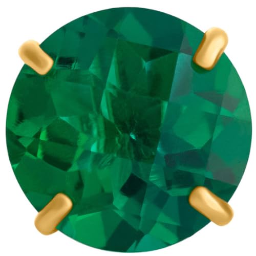 Yellow Gold | Created Emerald