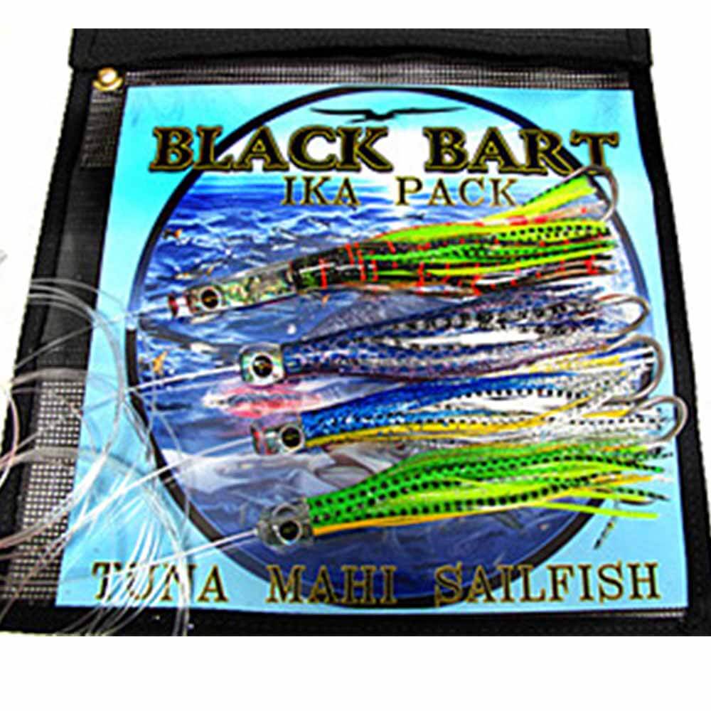 Premium Black Bart Ika Pack - High-Quality Fishing Lures for Saltwater & Freshwater - Perfect for Bass, Trout, and Salmon Fishing Adventures