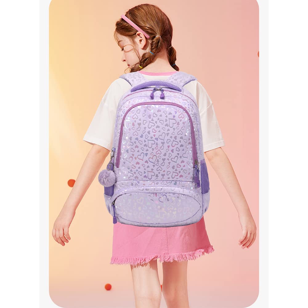 **Cute Unicorn Backpacks for Girls - Water Resistant Elementary School Bookbag Set - Perfect for School, Travel & Daily Use**