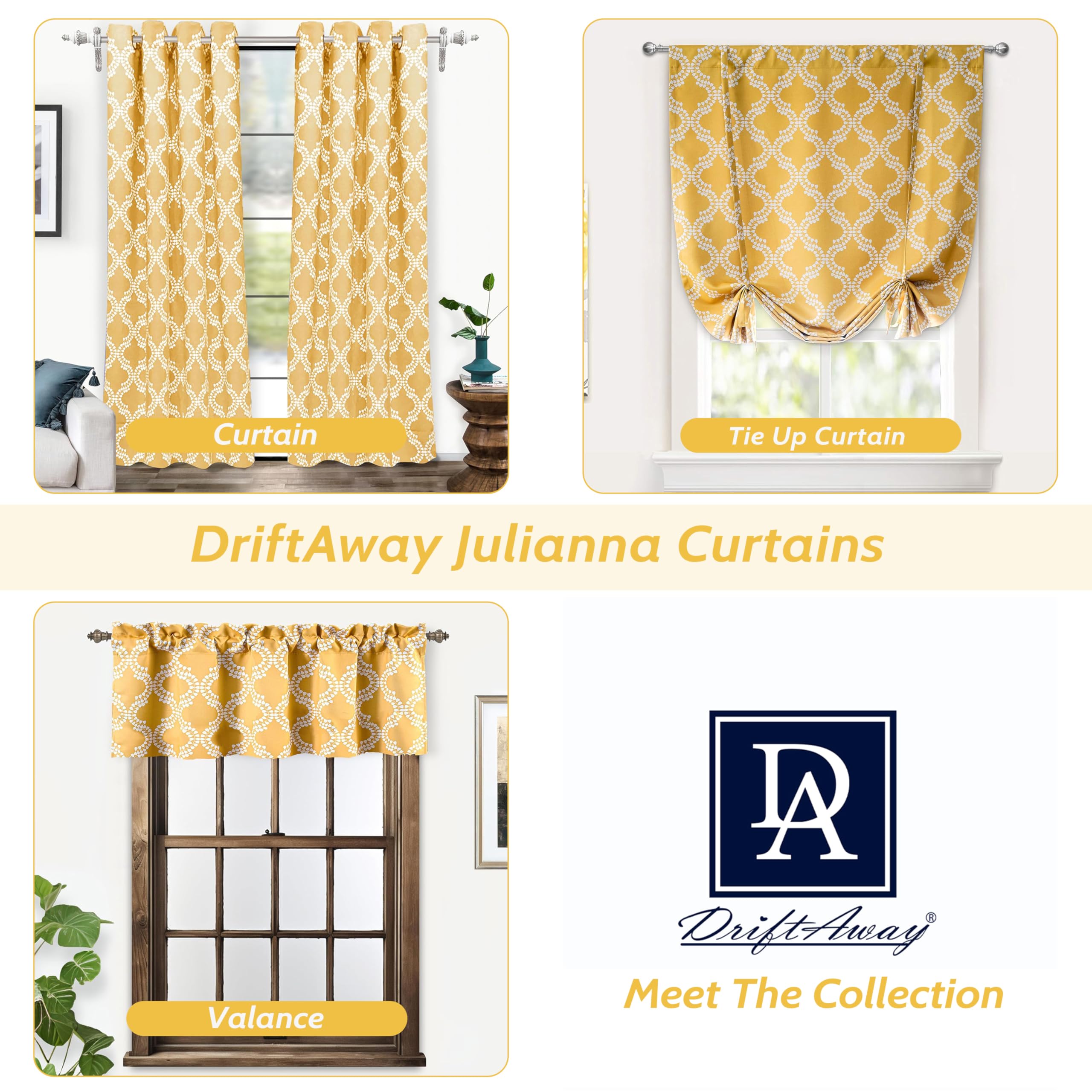 Modern Moroccan Geometric Room Darkening Curtains - 96 Inch Thermal Insulated Grommet Window Drapes (2 Panels) for Living Room & Bedroom - Perfect for Home Decor, Light Blocking & Temperature Control