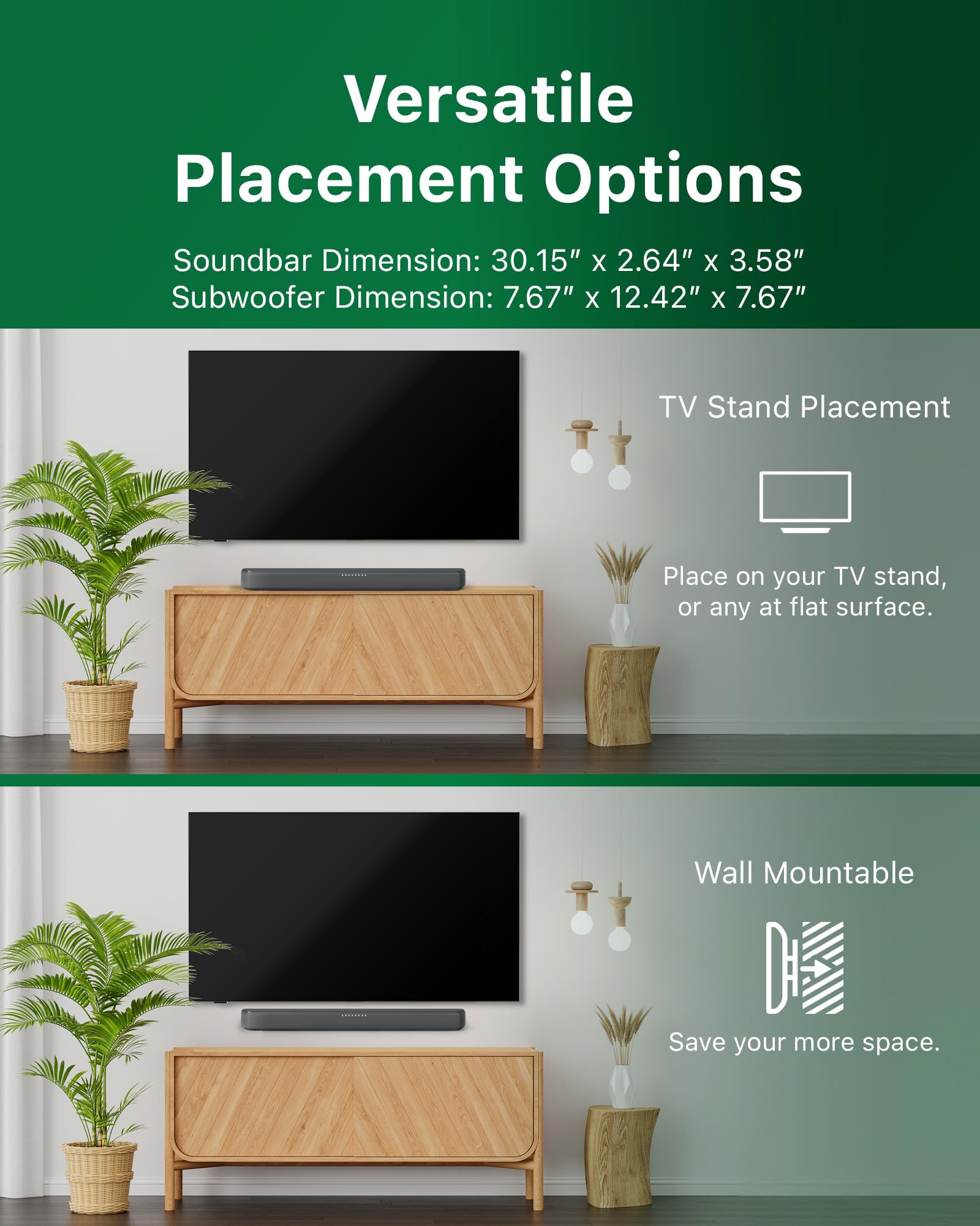 PHILIPS B5309 2.1 Channel Soundbar with Wireless Subwoofer | 240W Powerful Immersive DTS Virtual:X Audio | Bluetooth 5.4, HDMI ARC, USB | 4 EQ Modes for Movies, Music & Gaming | Dark Grey Home Theater System for Living Room & Entertainment Spaces